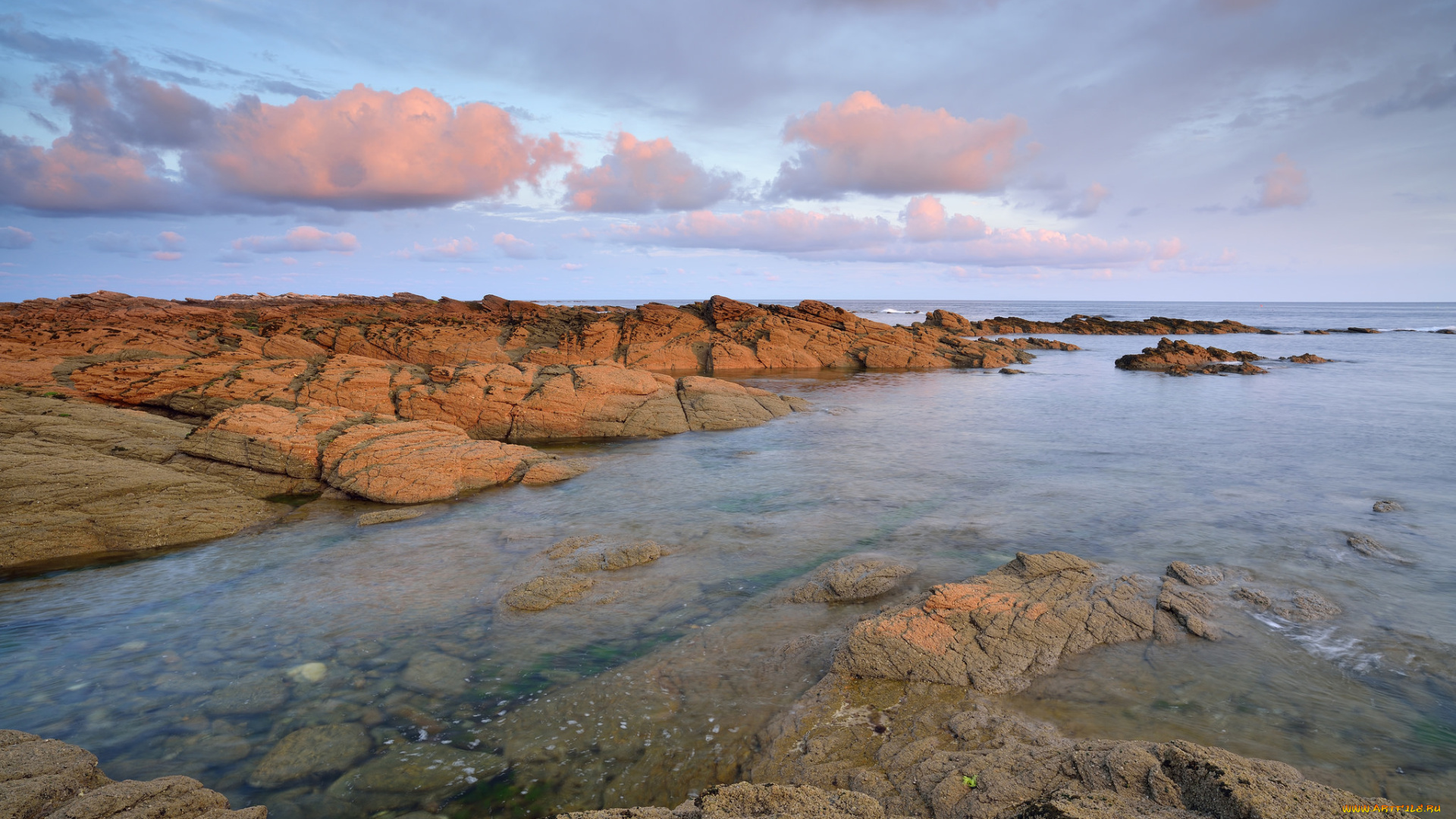 природа, побережье, облака, вода, пейзаж, небо