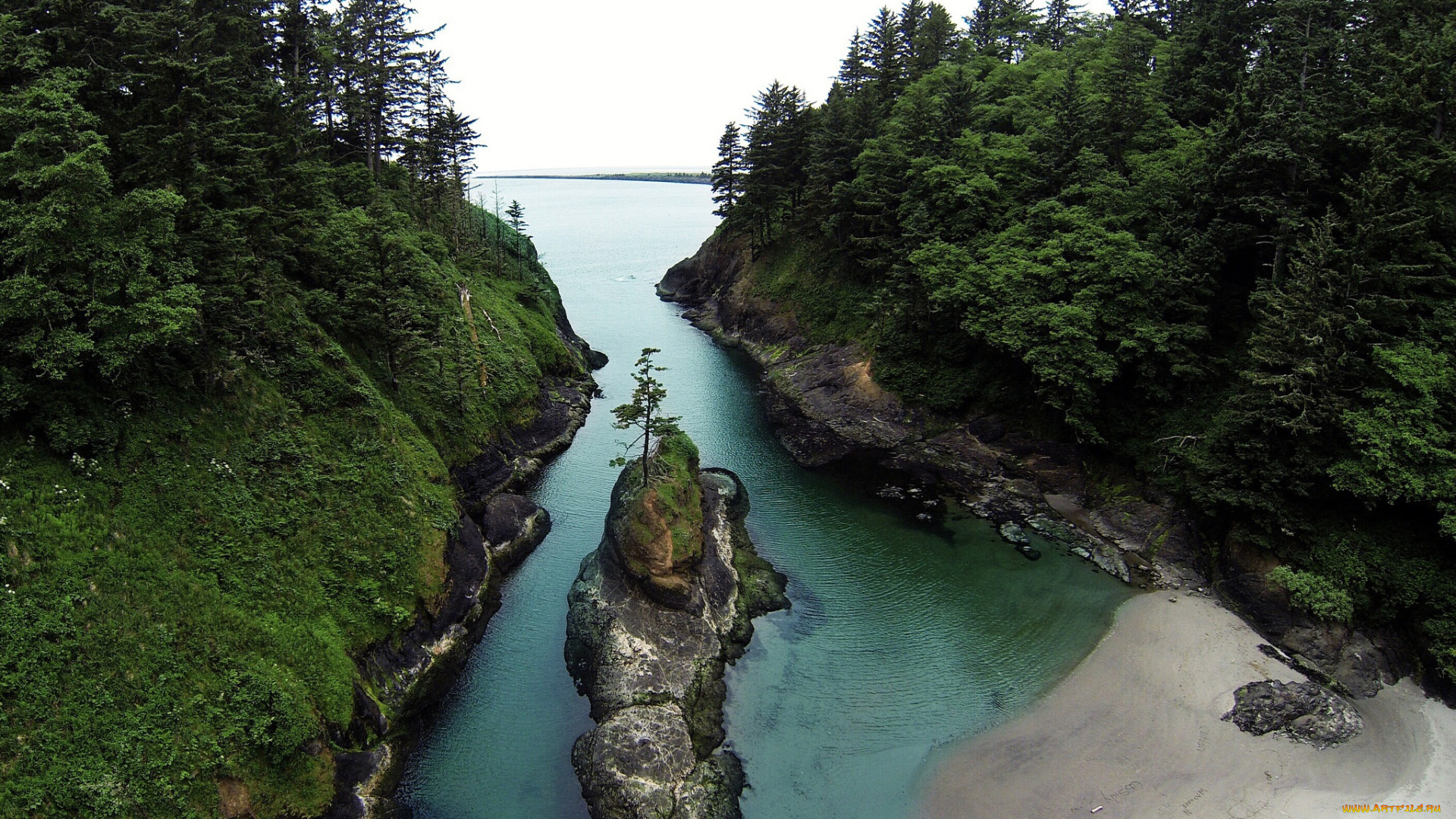 природа, реки, озера, небо, поворот, река