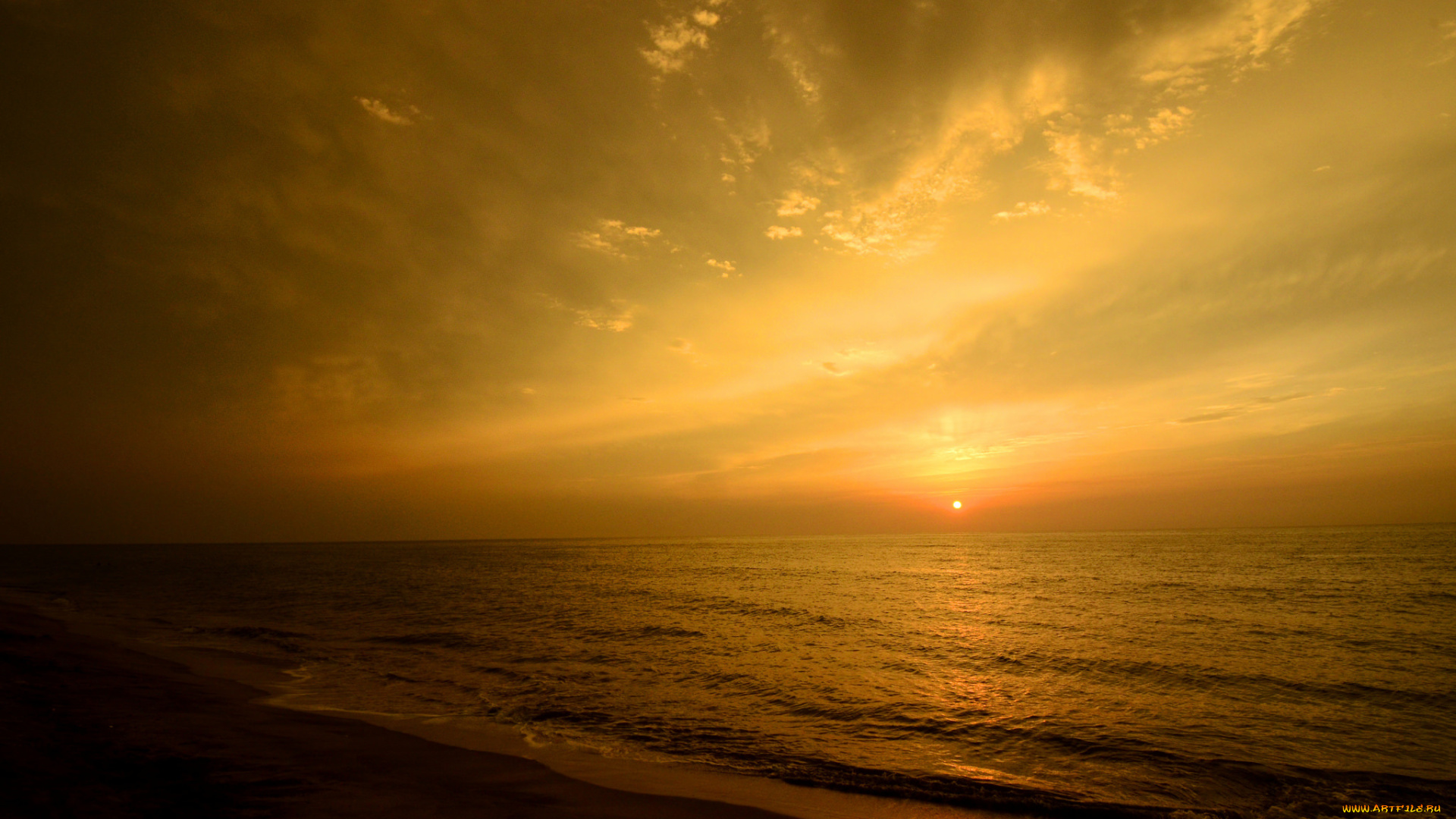 природа, восходы, закаты, пляж, море, закат
