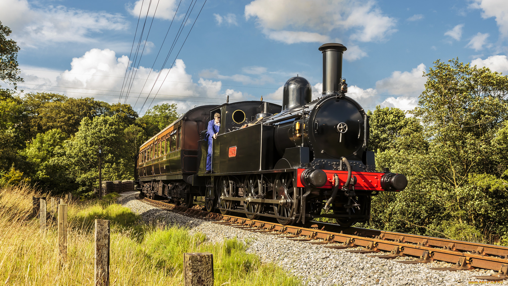 техника, паровозы, паровоз, железная, дорога, рельсы