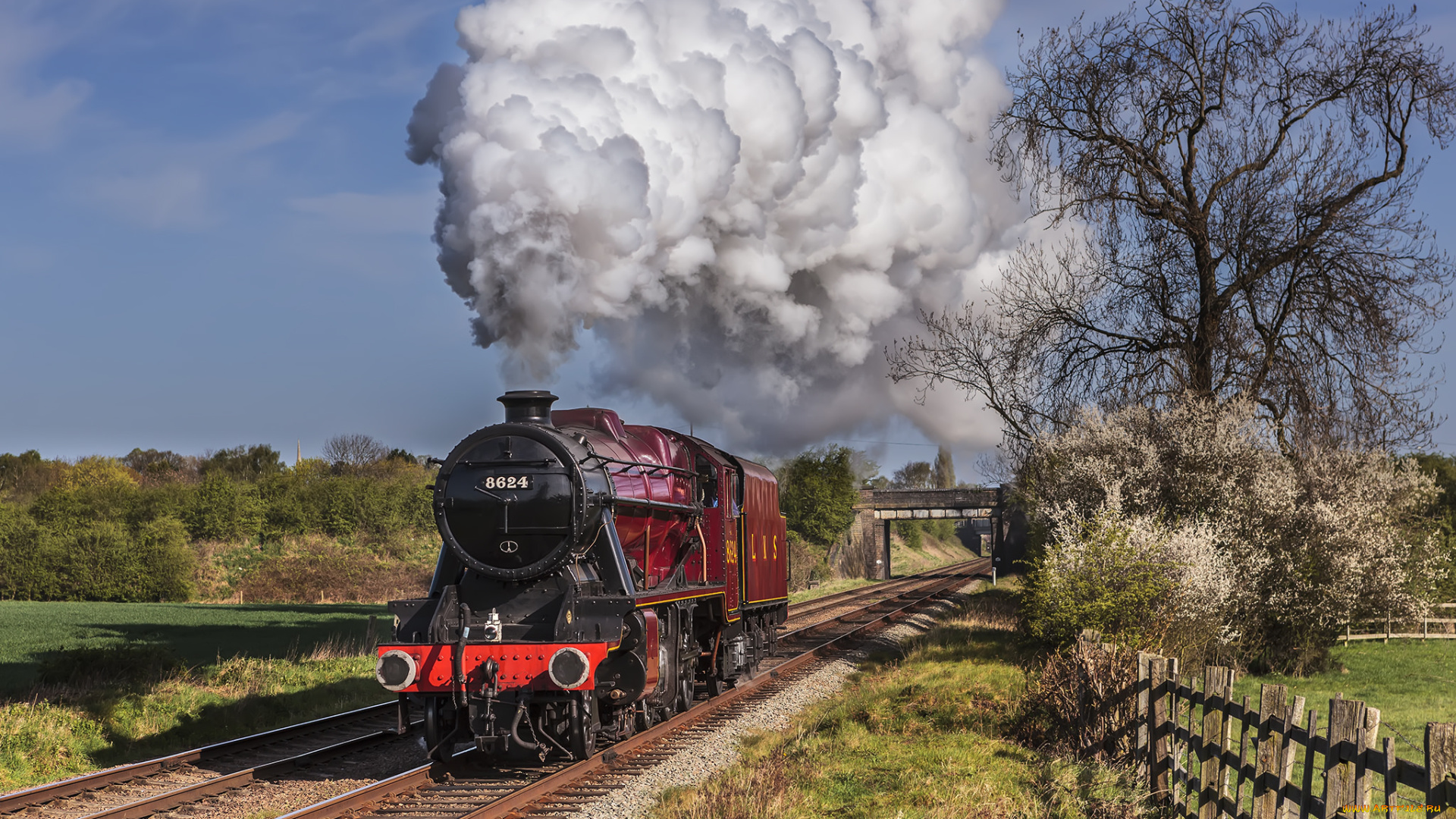 техника, паровозы, рельсы, дорога, железная, паровоз