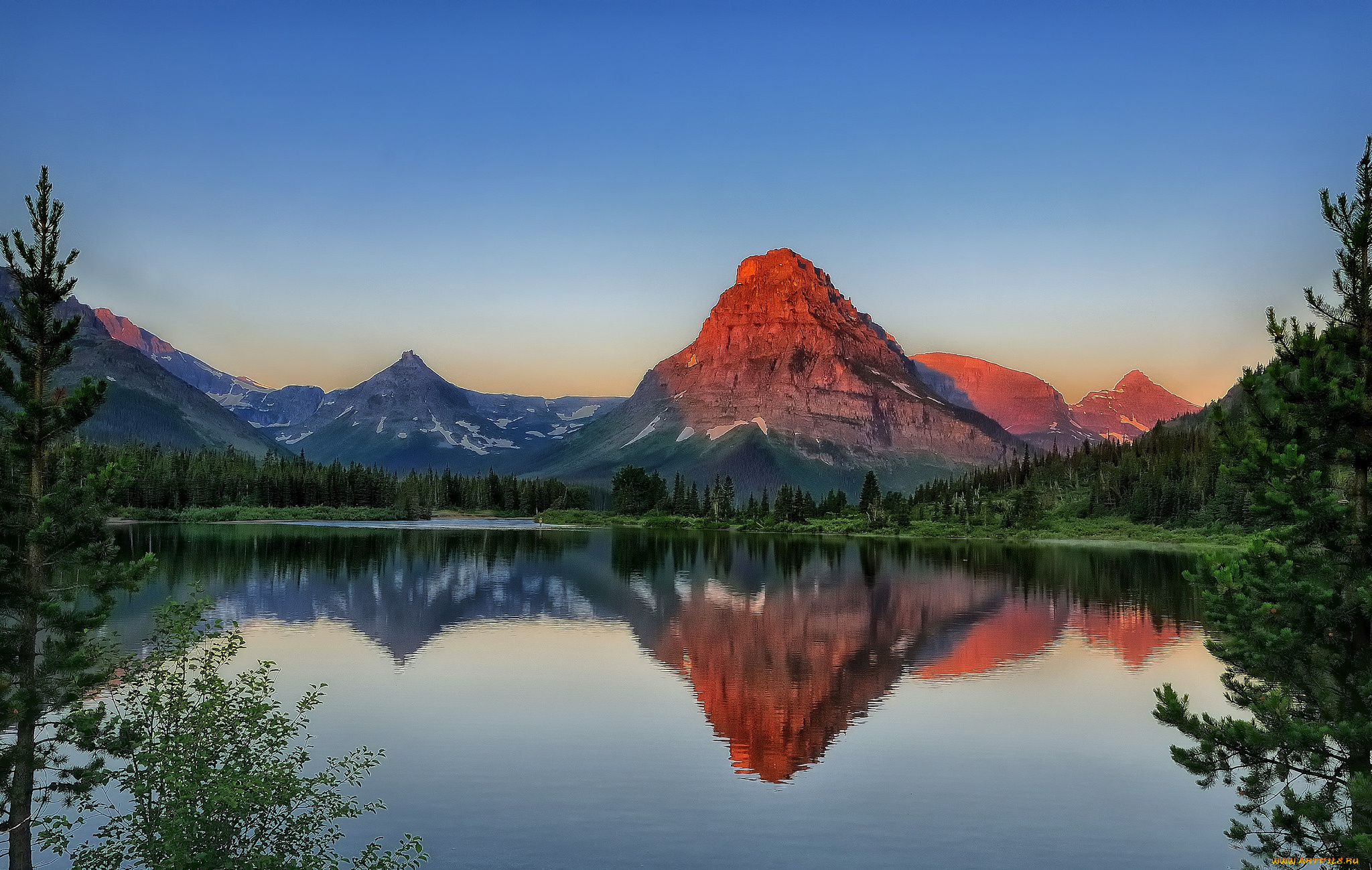 природа, реки, озера, зарево, лес, река, скалы, горы