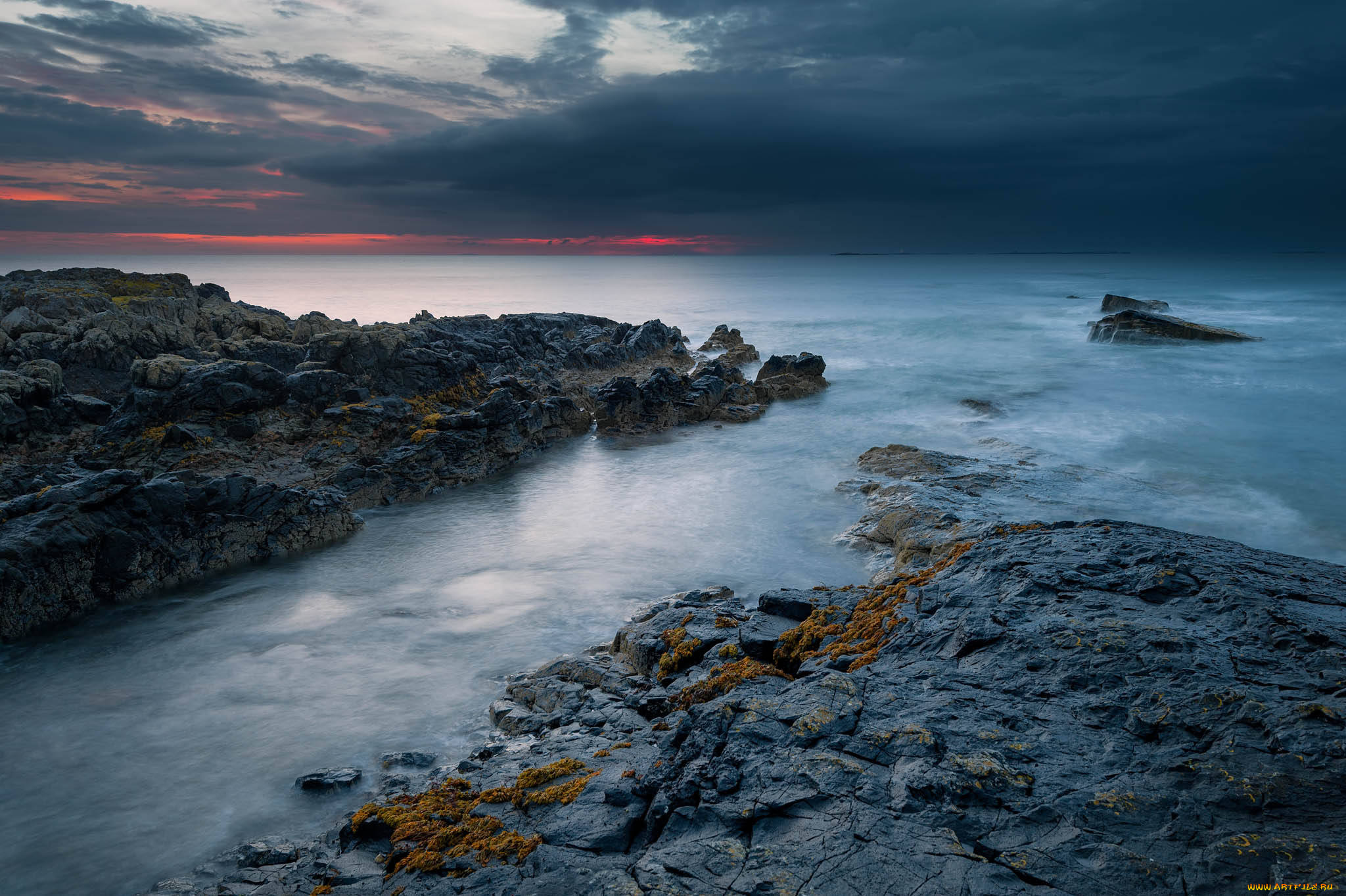 природа, побережье, море, небо, берег