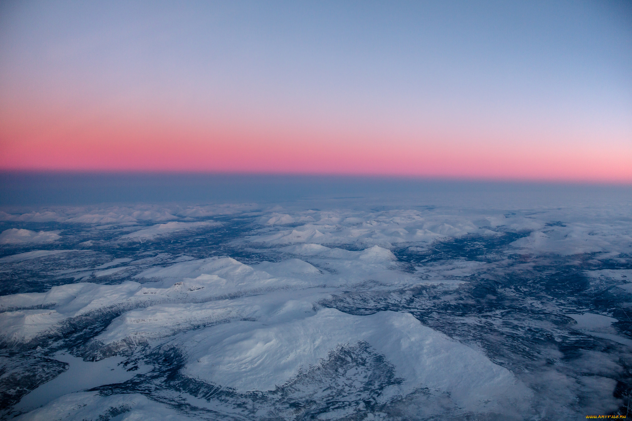 природа, другое, заря, небо, вода, снег