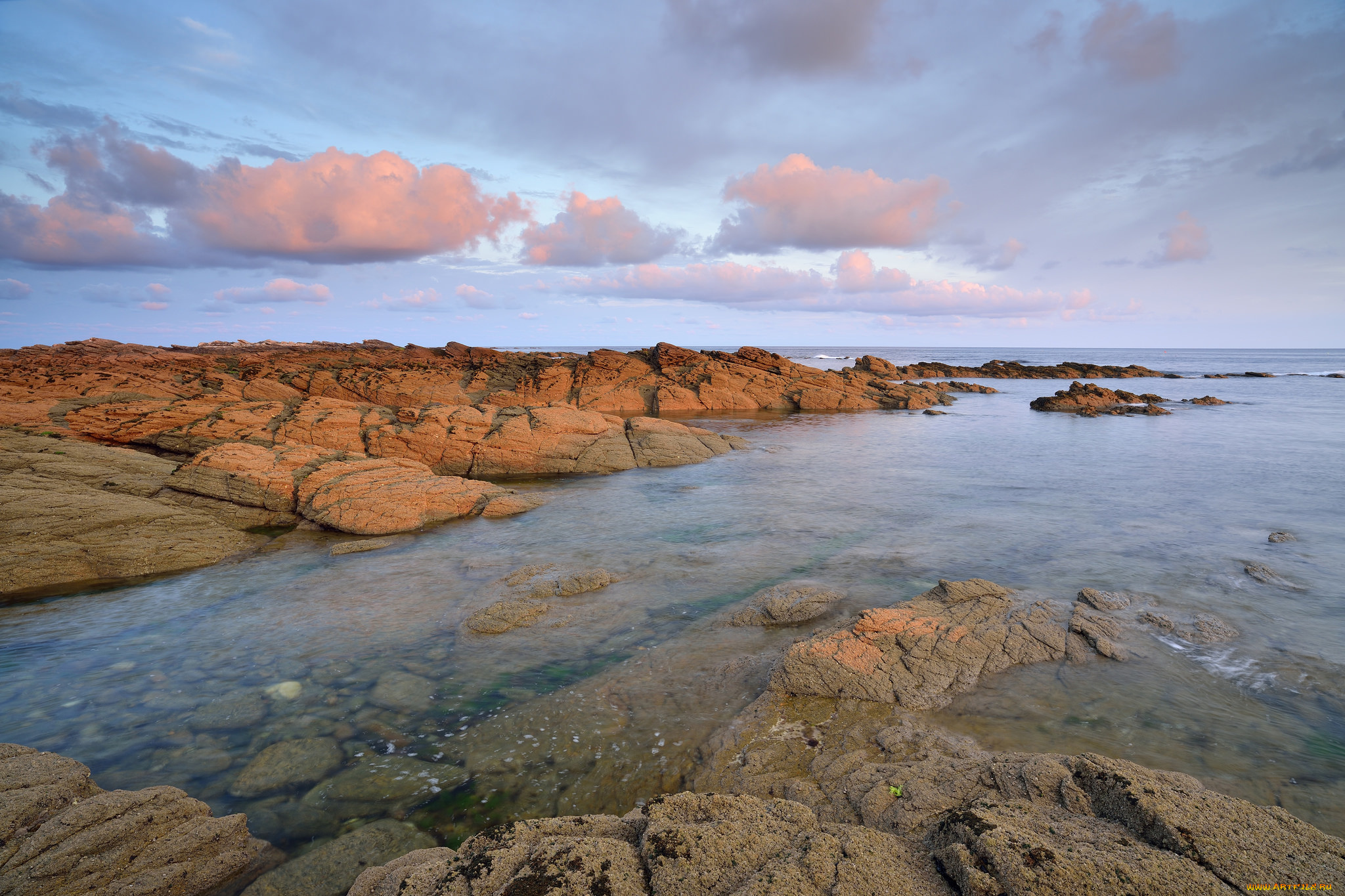 природа, побережье, облака, вода, пейзаж, небо