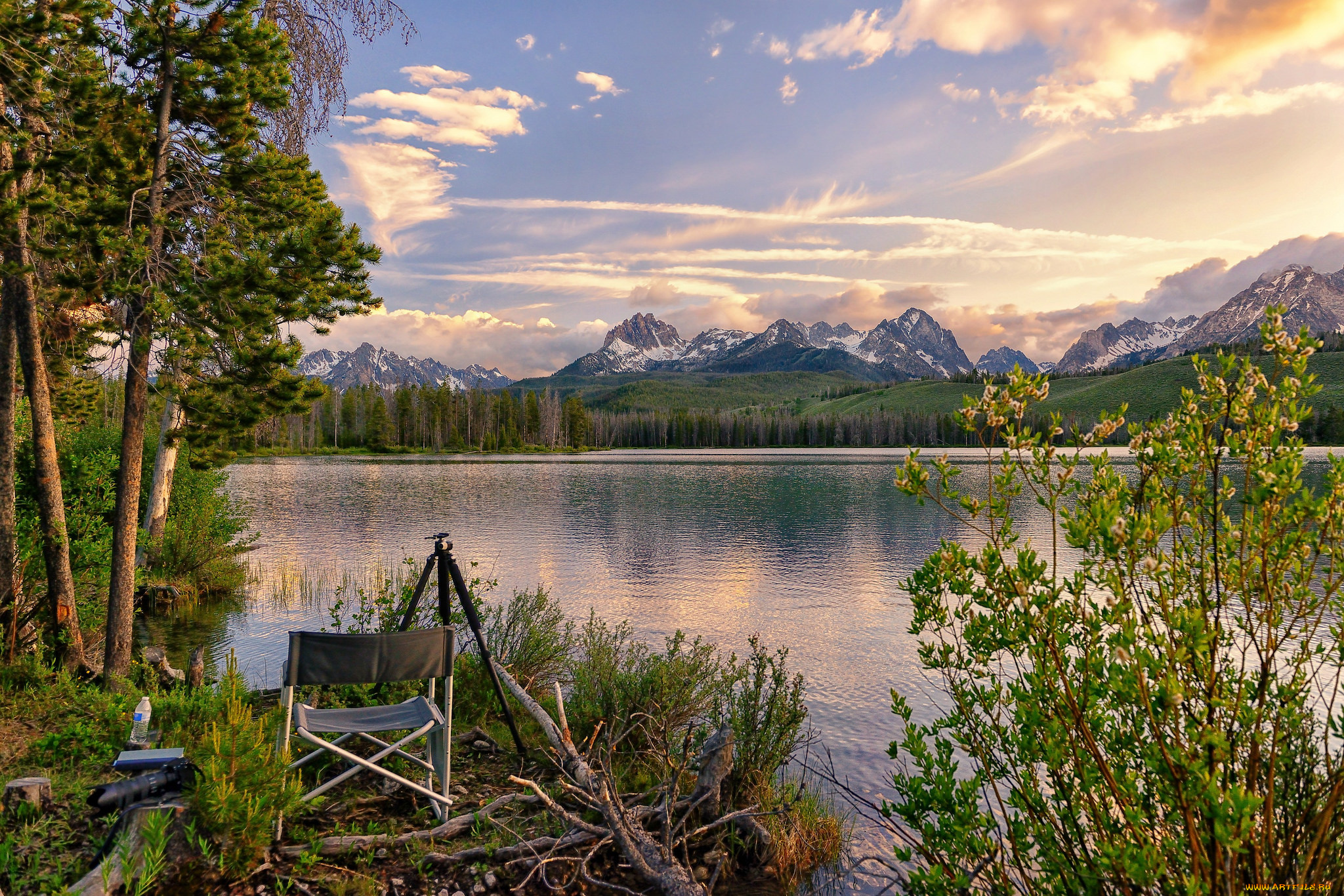 природа, реки, озера, горы, лес, привал, река