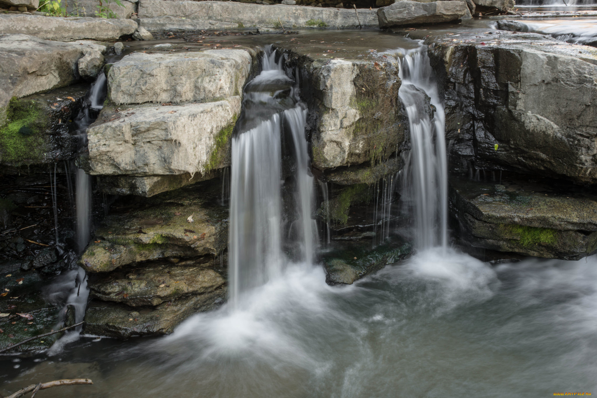 природа, водопады, водопад, скала