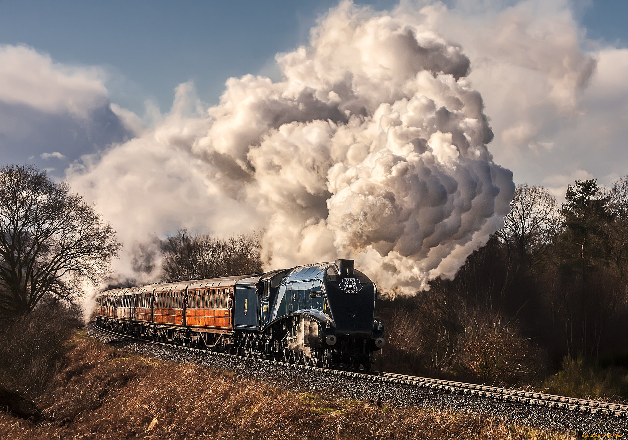 техника, паровозы, дорога, железная, паровоз, рельсы