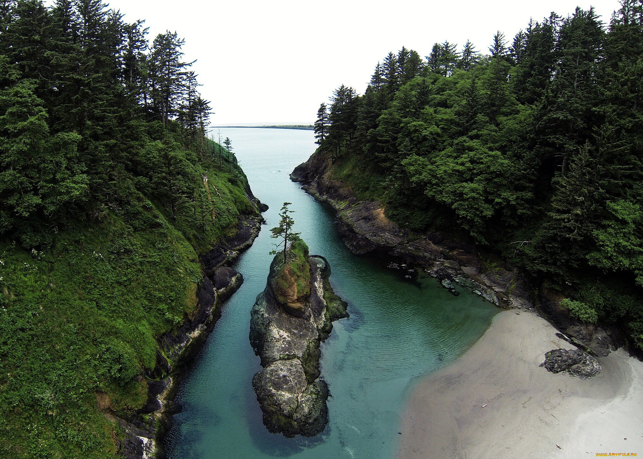 природа, реки, озера, небо, поворот, река