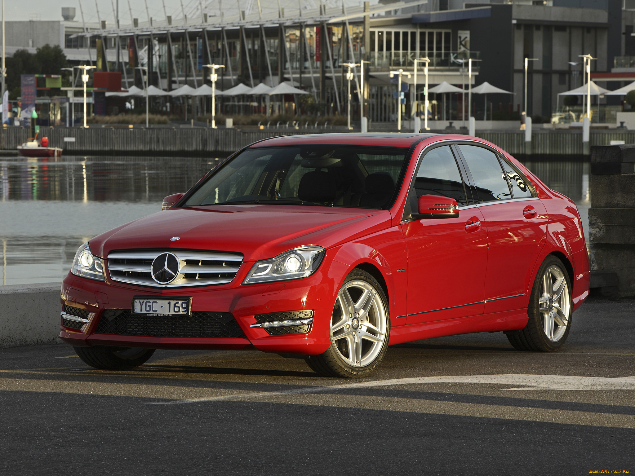 автомобили, mercedes-benz, amg, c, 250, красный, w204, au-spec, package, sports