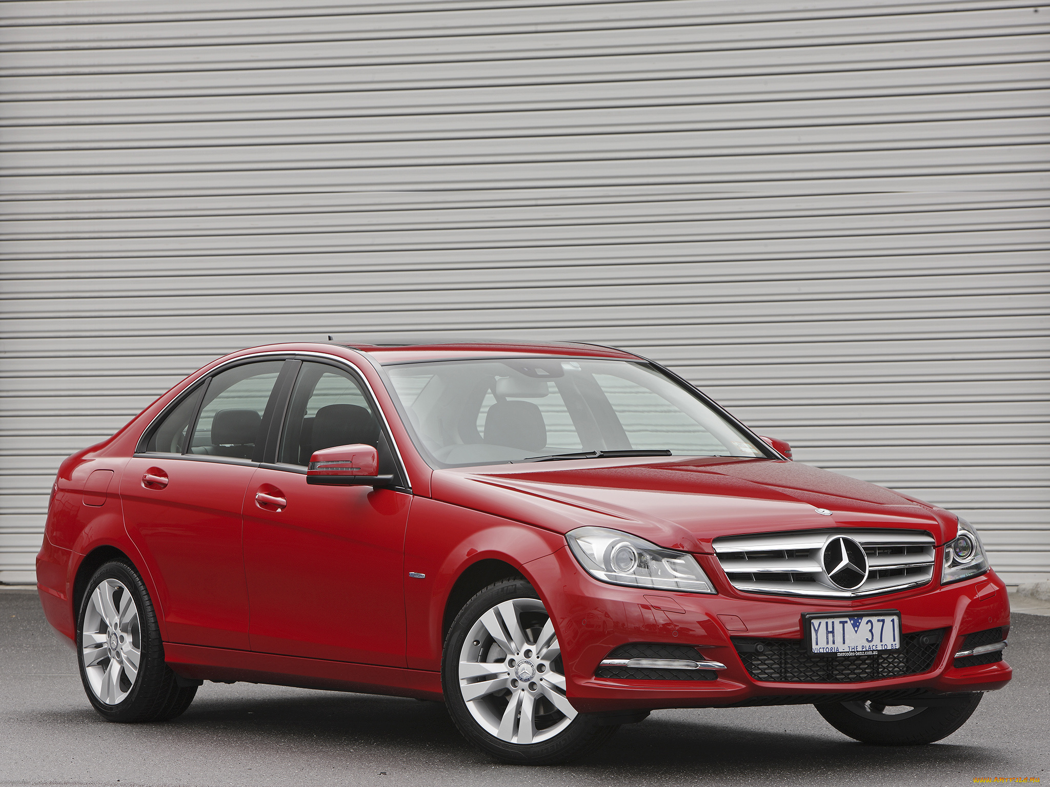 автомобили, mercedes-benz, красный, w204, au-spec, c, 200