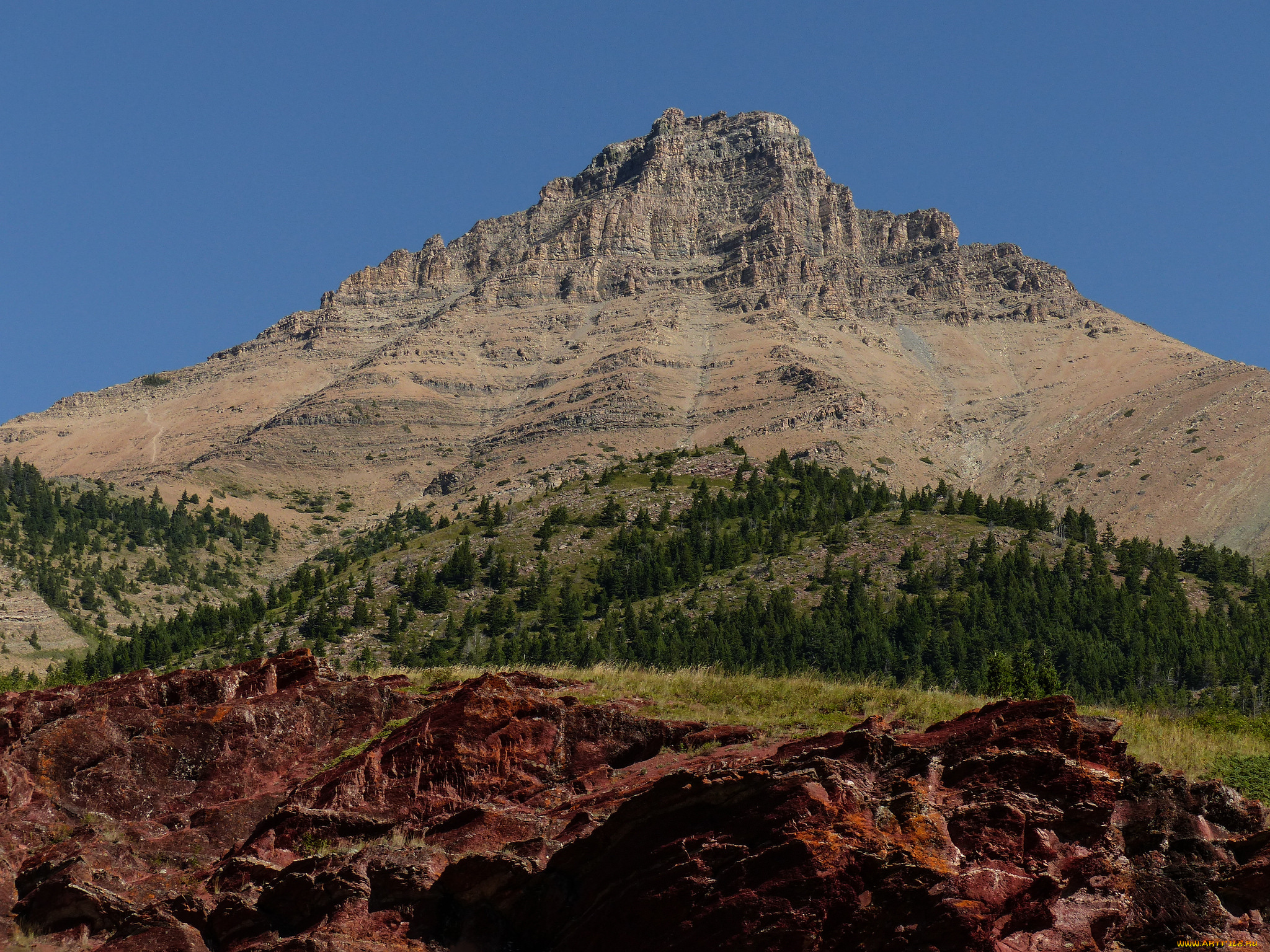 природа, горы, гора, небо