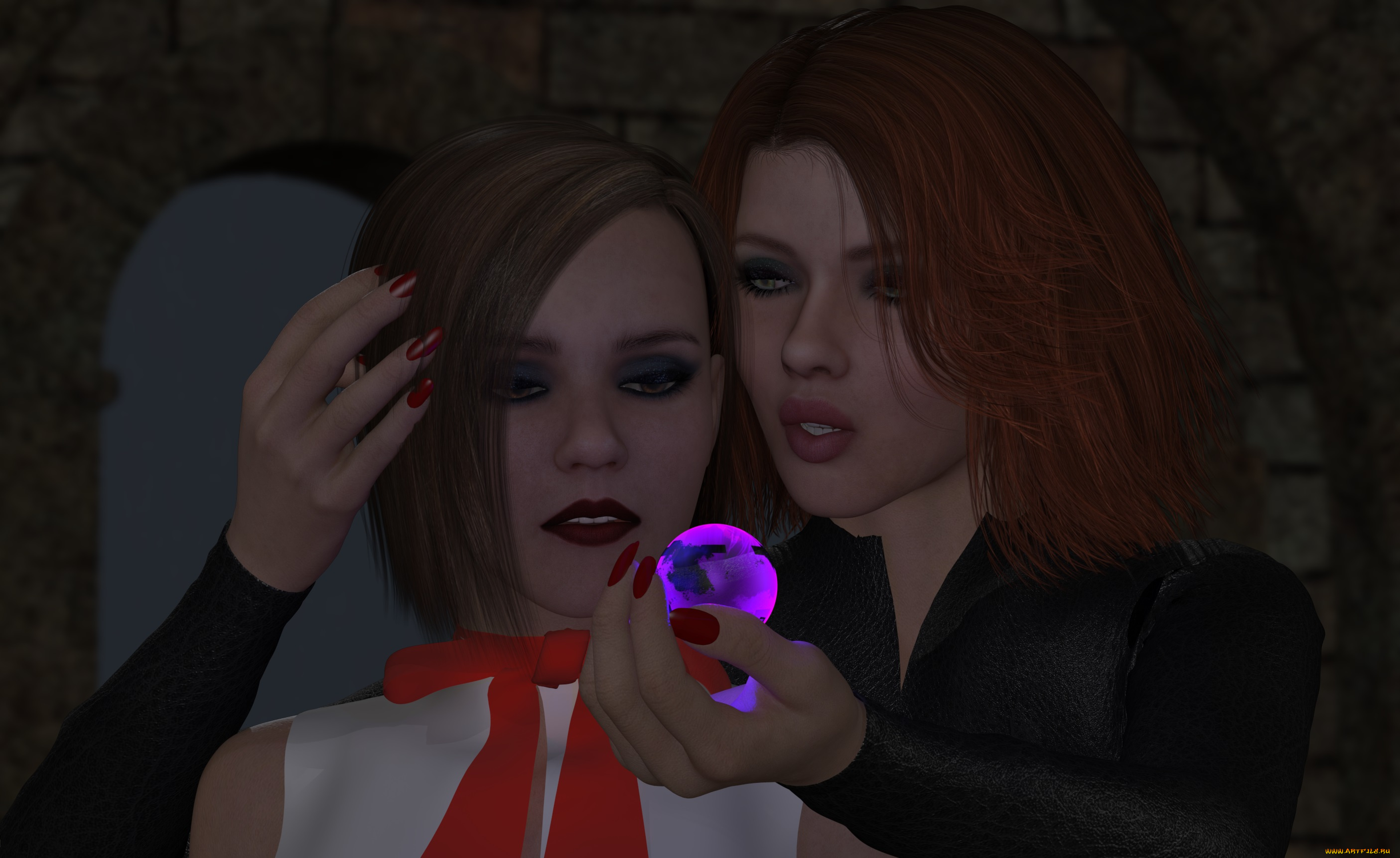 3д, графика, портрет, , portraits, девушки, взгляд