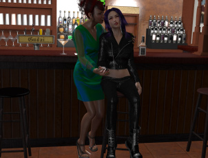 Картинка 3д+графика люди+ people девушки бар напитки