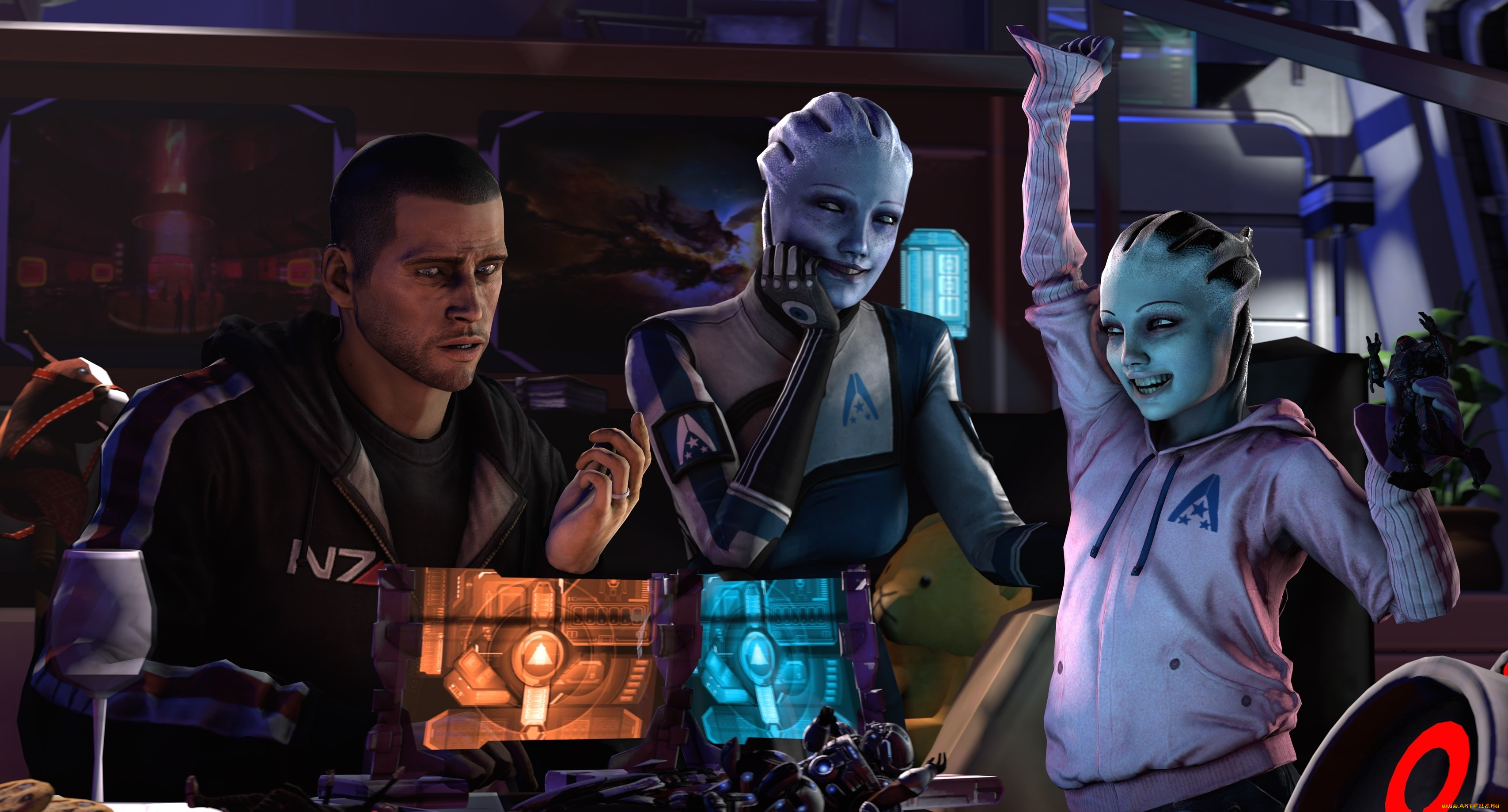 видео, игры, mass, effect, asari, shepard, mass, effect, liara, tsoni