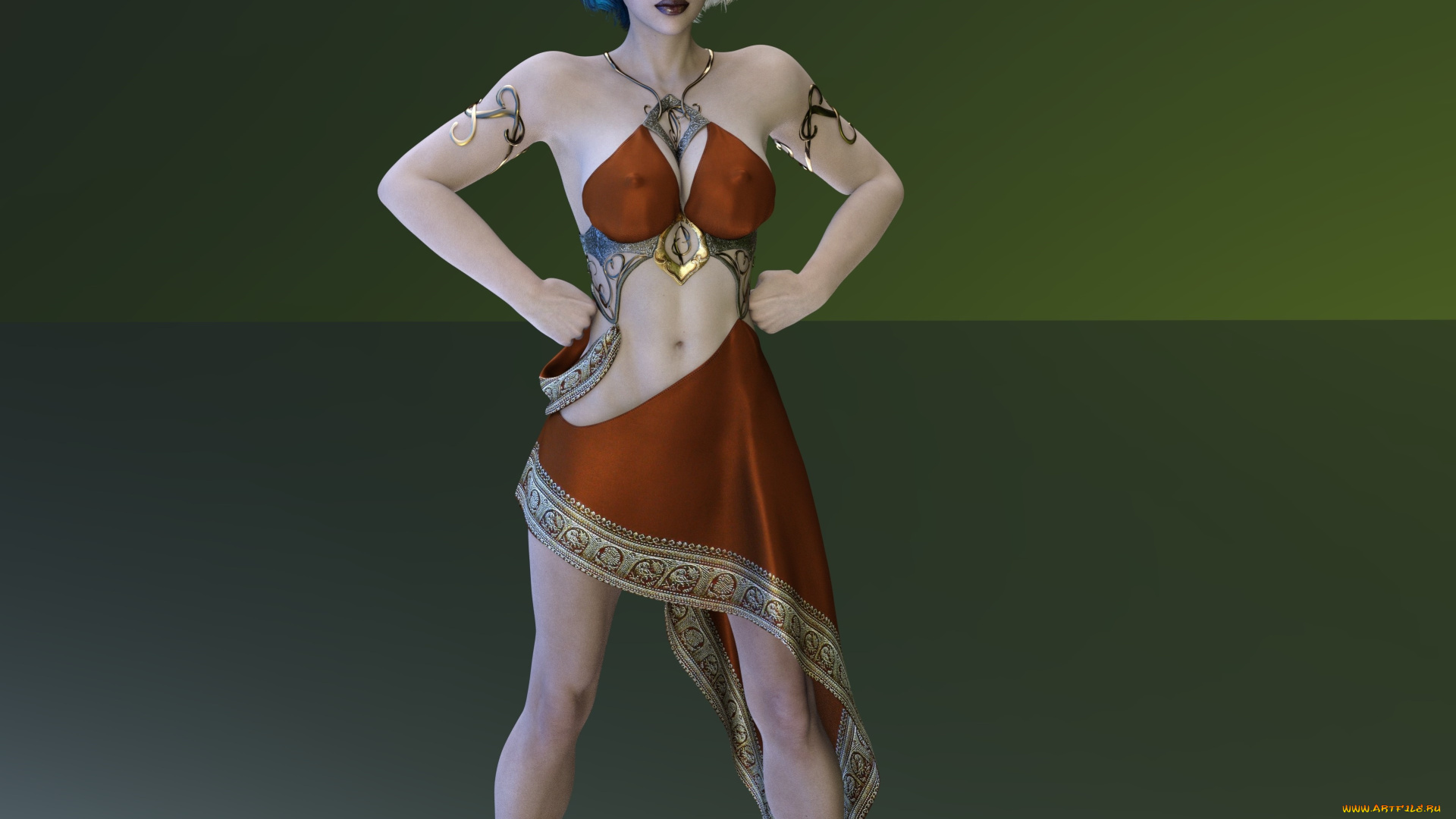 3д, графика, эльфы, , elves, фон, взгляд, эльфийка