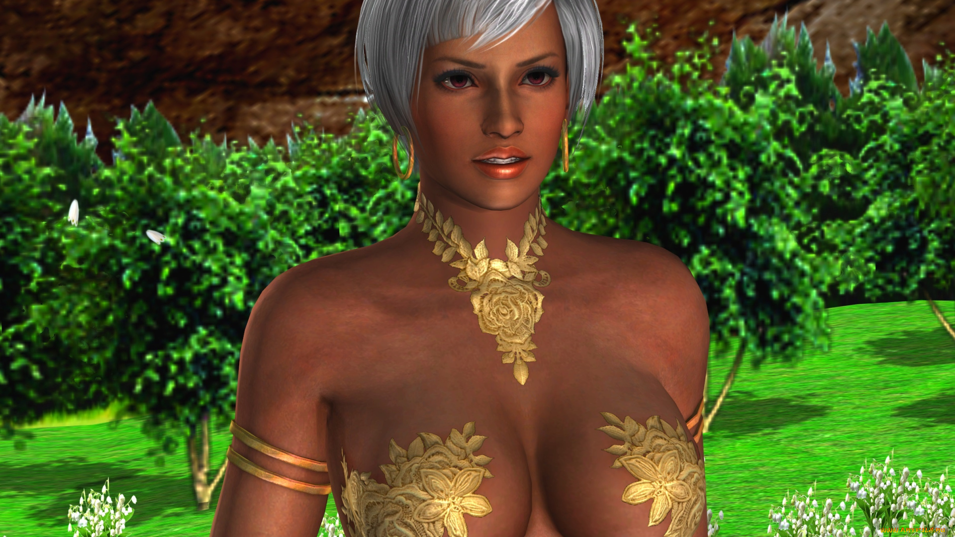 3д, графика, фантазия, , fantasy, фон, взгляд, девушка