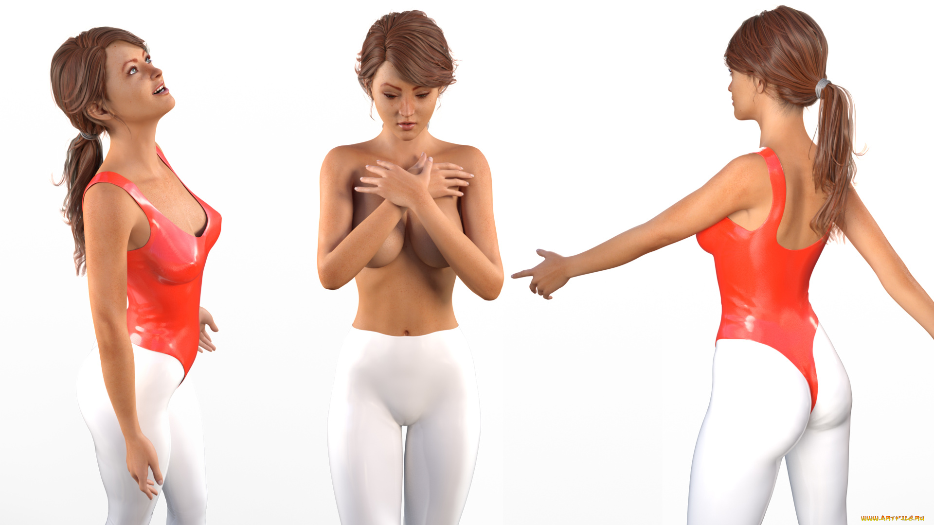 3д, графика, люди, , people, девушки, взгляд, фон