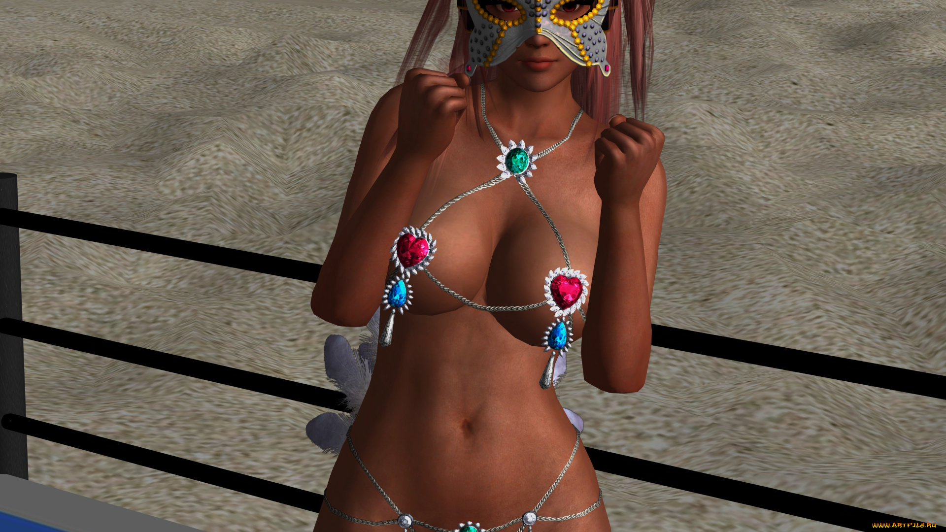 3д, графика, спорт, , sport, фон, взгляд, девушка, ринг