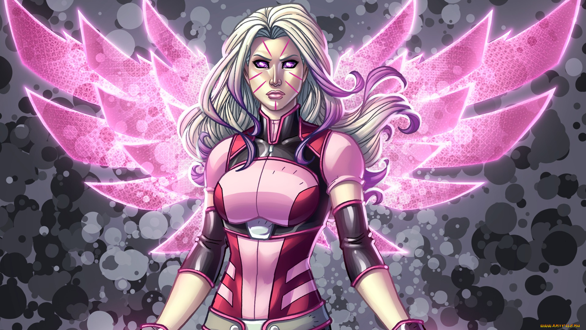 рисованное, комиксы, фантастика, арт, супергерой, костюм, девушка, взгляд, крылья