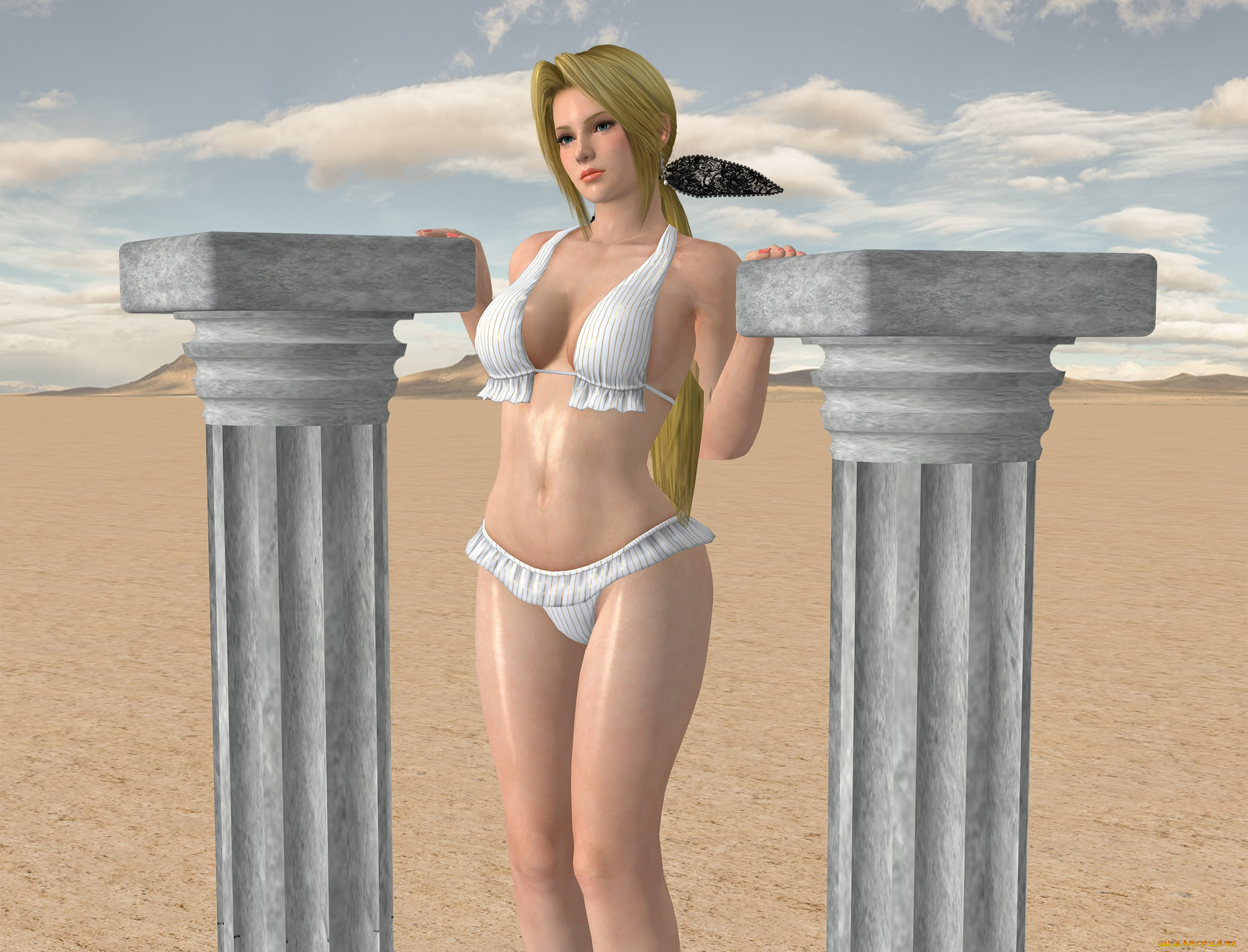 3д, графика, аниме, , anime, фон, девушка, взгляд