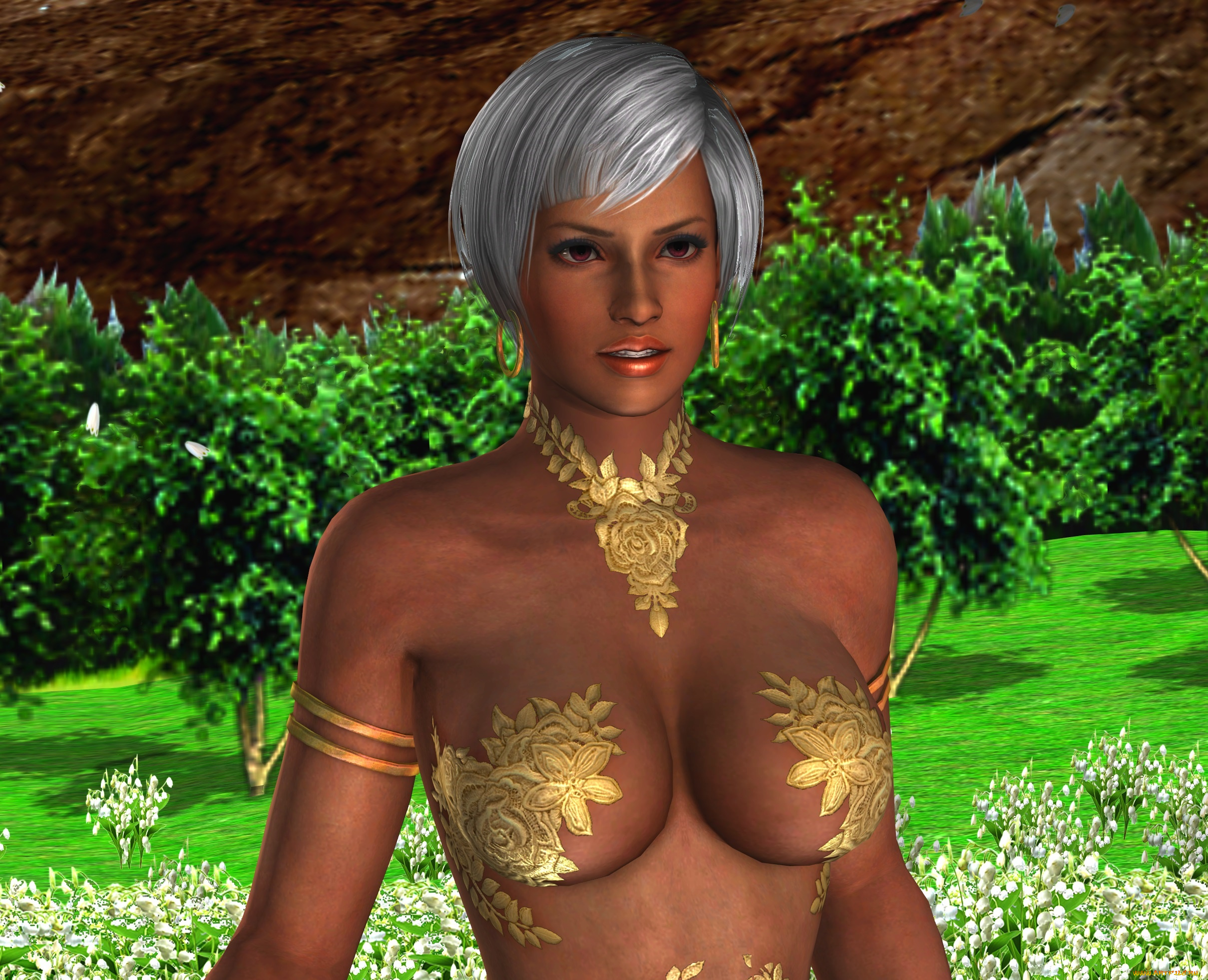 3д, графика, фантазия, , fantasy, фон, взгляд, девушка