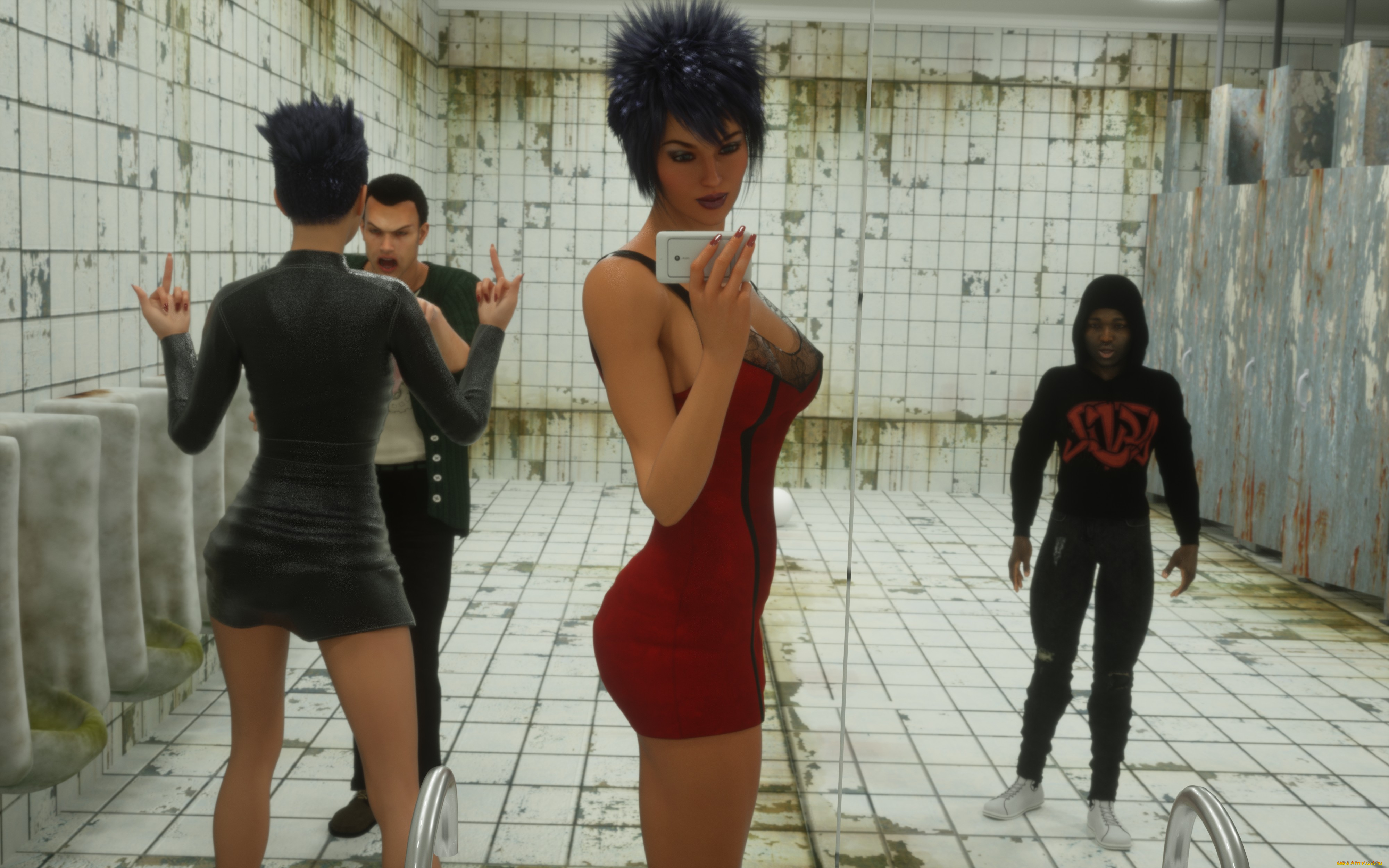 3д, графика, люди, , people, парни, взгляд, фон, девушки