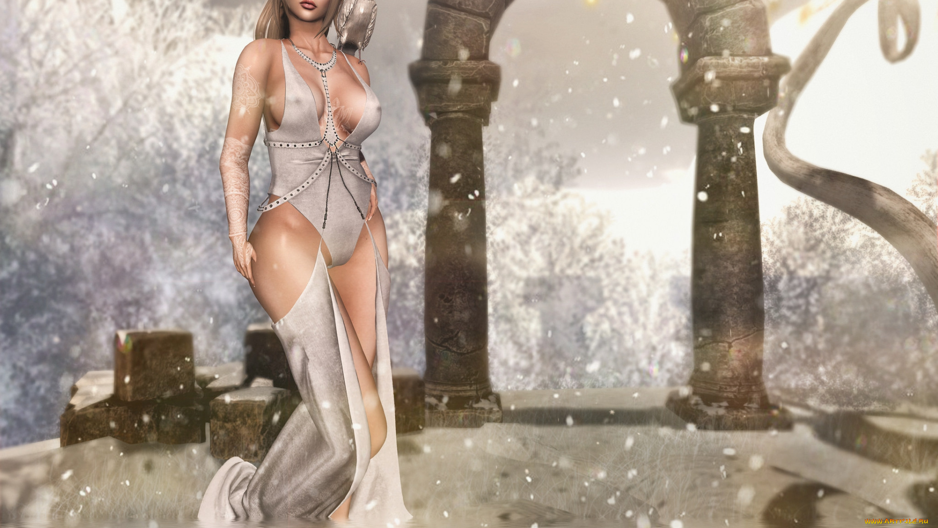 3д, графика, эльфы, , elves, девушка