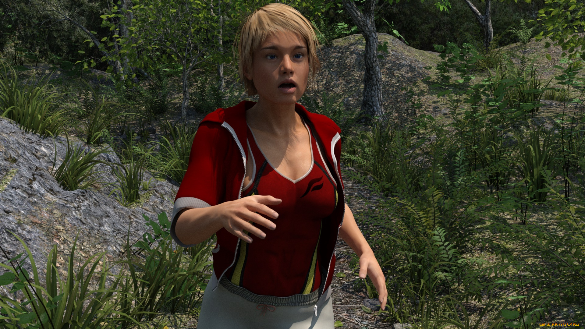 3д, графика, люди, , people, девушка, взгляд, фон