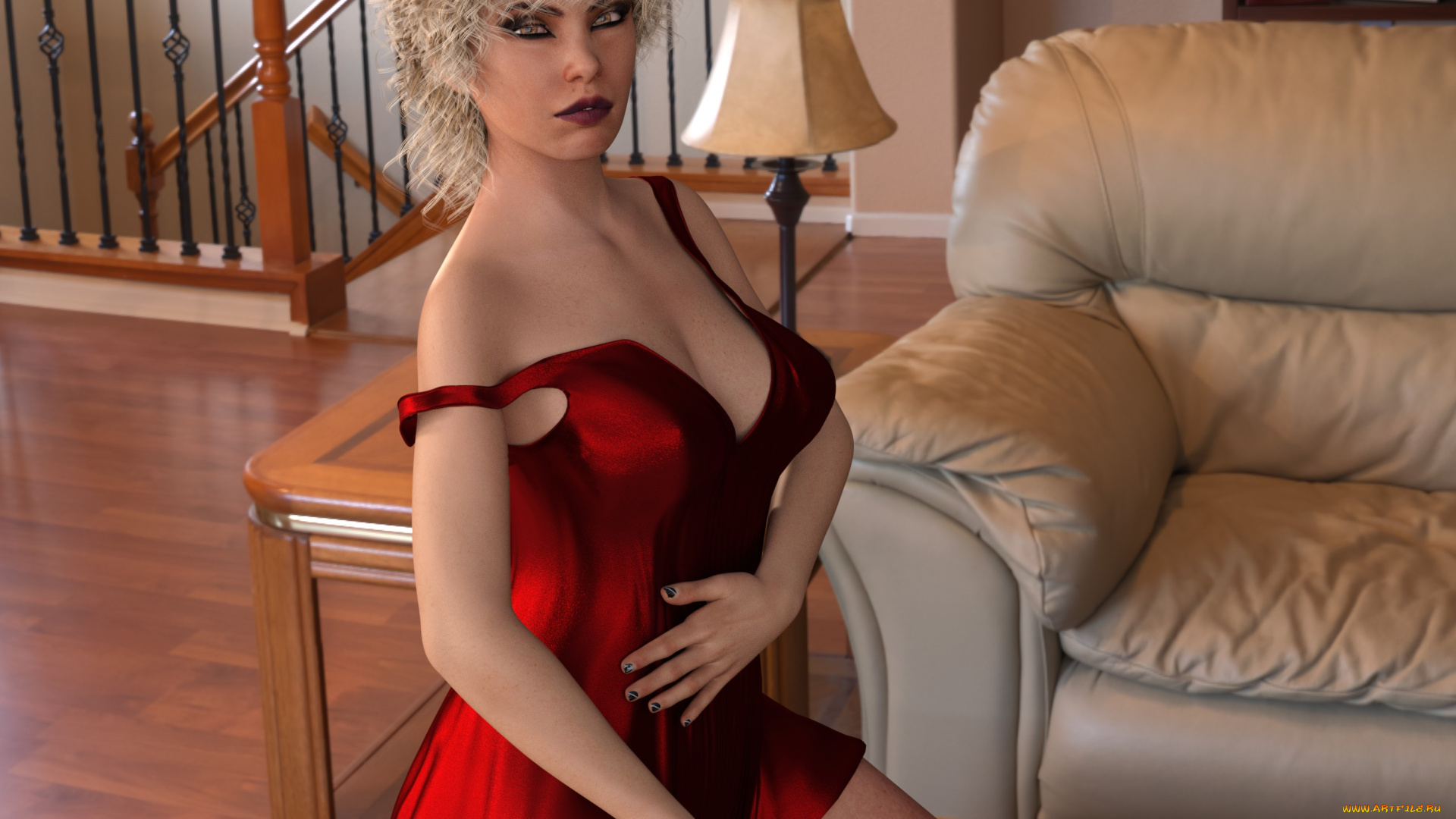 3д, графика, люди, , people, девушка, взгляд, фон