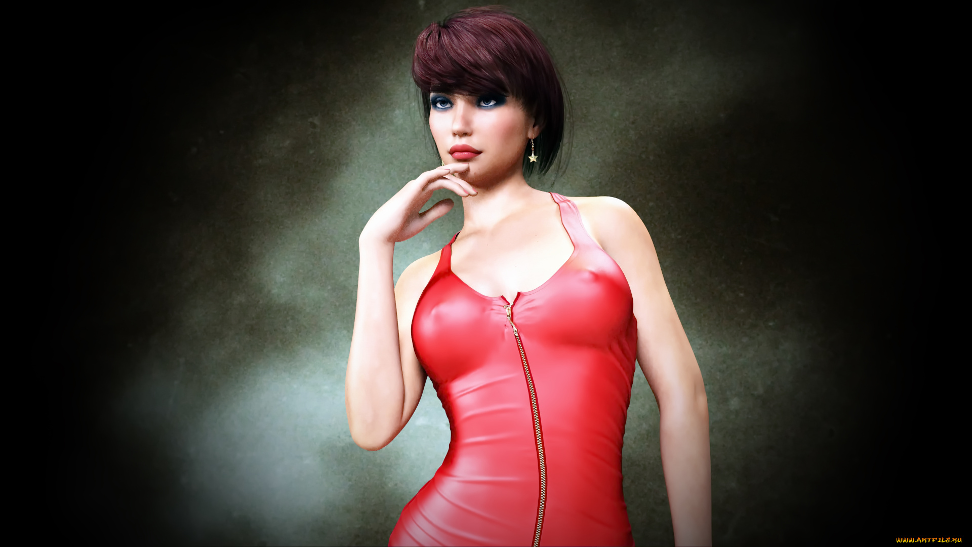 3д, графика, люди, , people, фон, взгляд, девушка