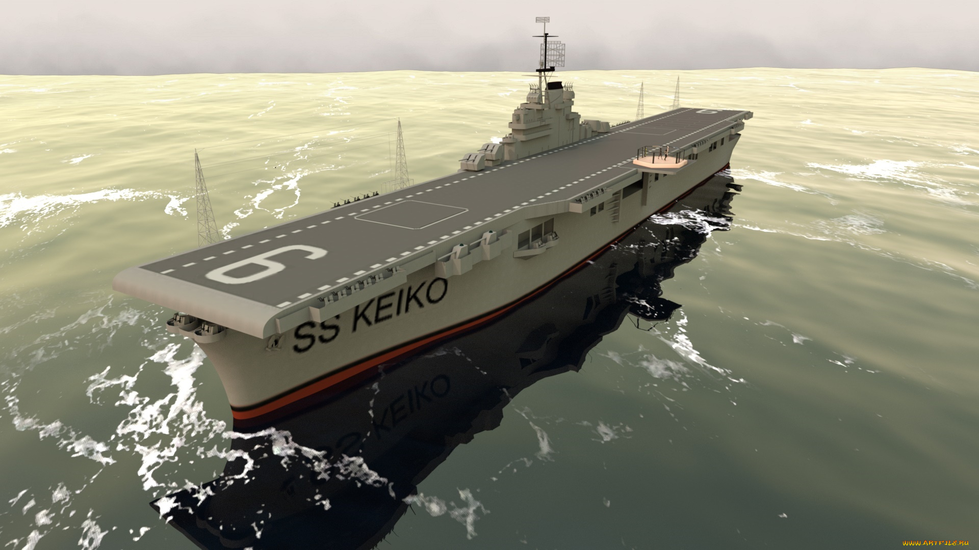 3д, графика, море, , sea, море, корабль