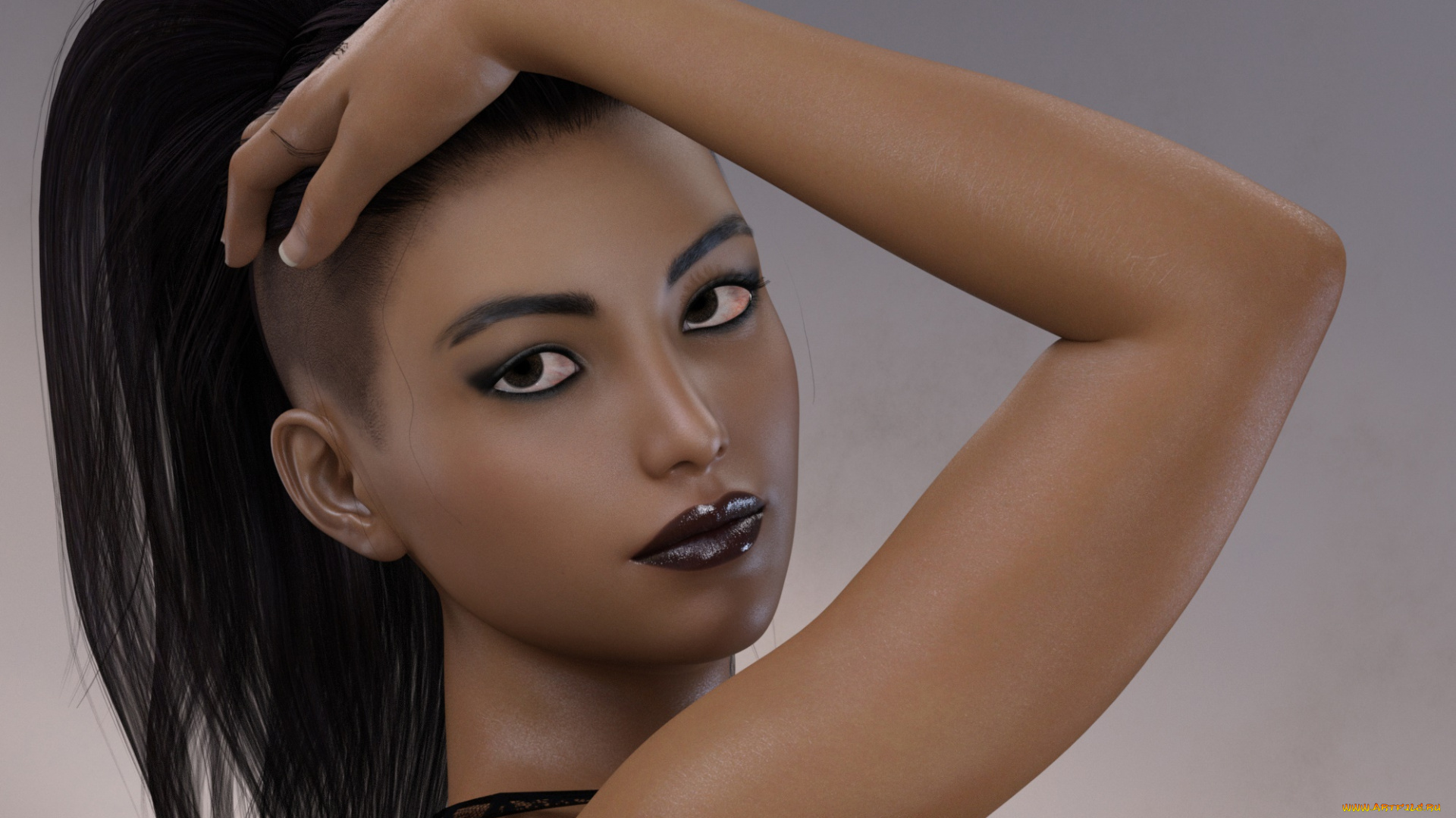 3д, графика, портрет, , portraits, фон, взгляд, девушка