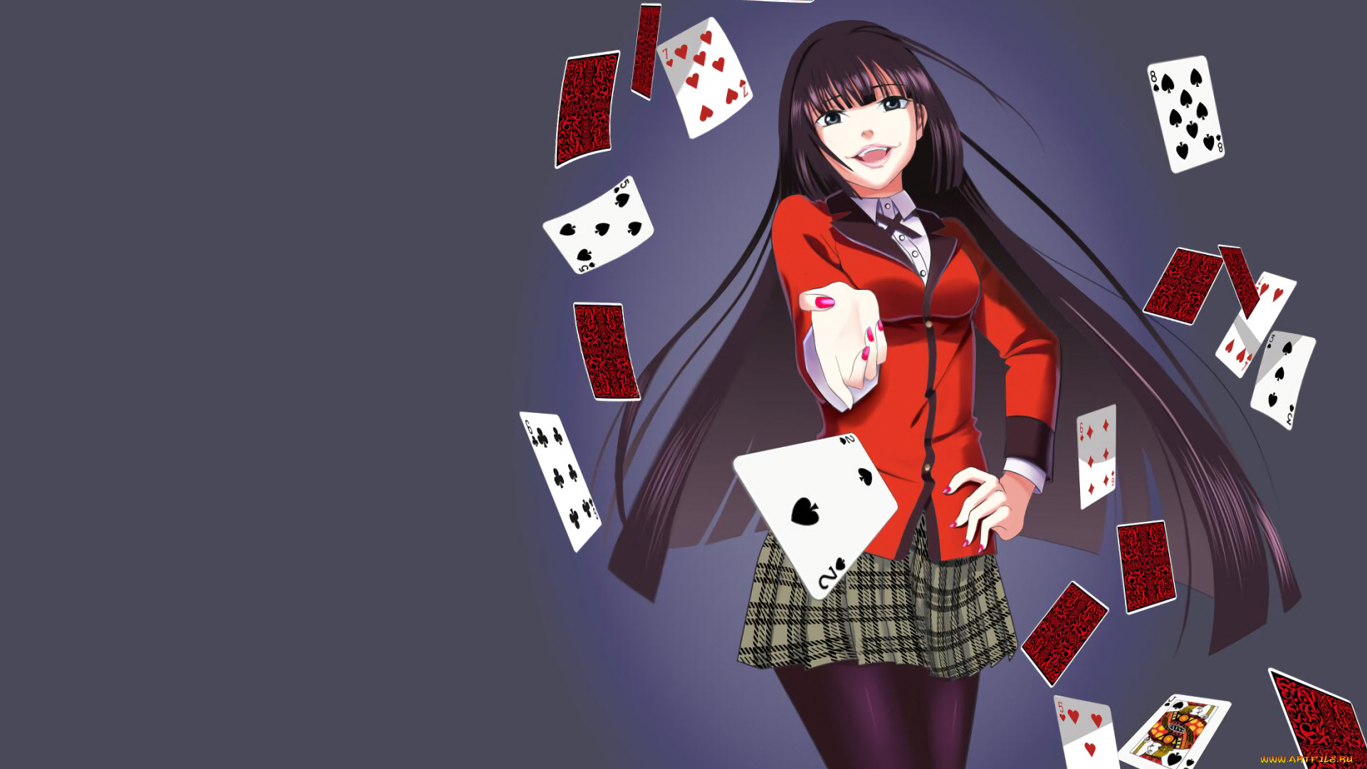 аниме, kakegurui, девушка