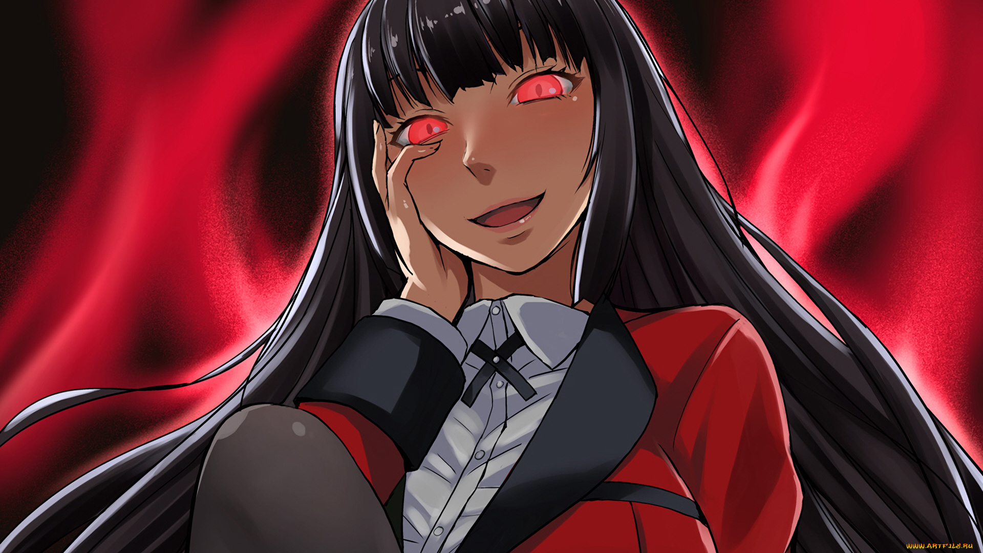 аниме, kakegurui, девушка