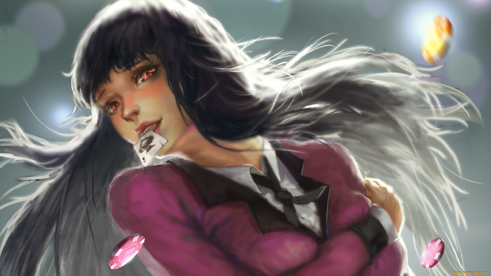 аниме, kakegurui, девушка