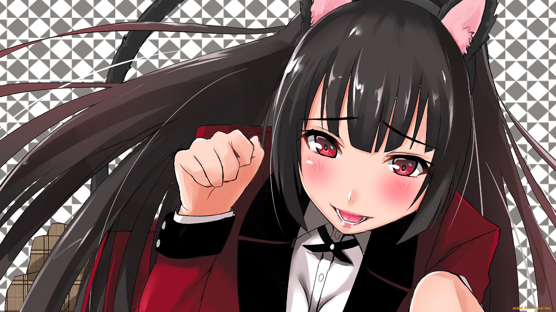 аниме, kakegurui, девушка