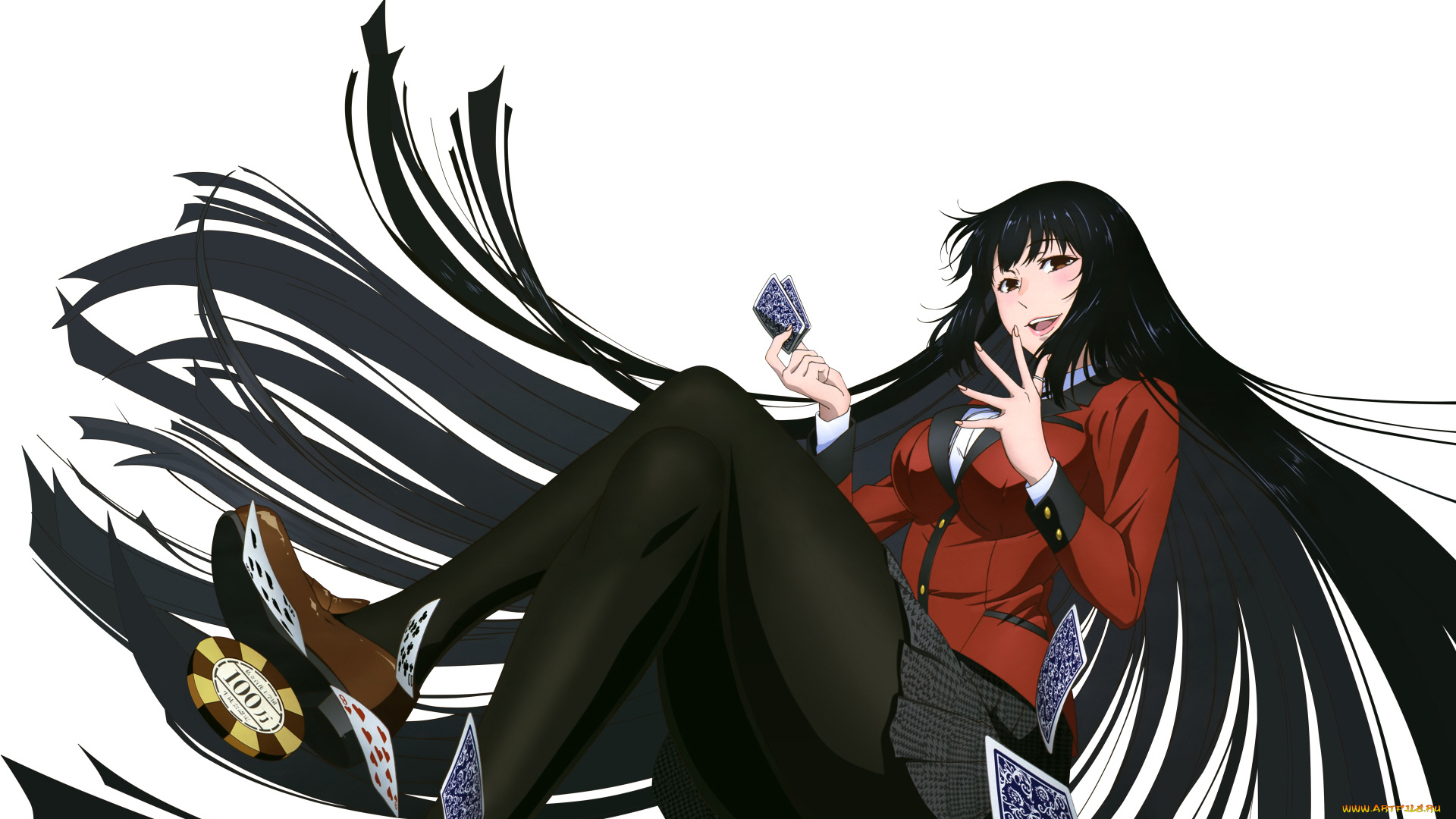 аниме, kakegurui, девушка