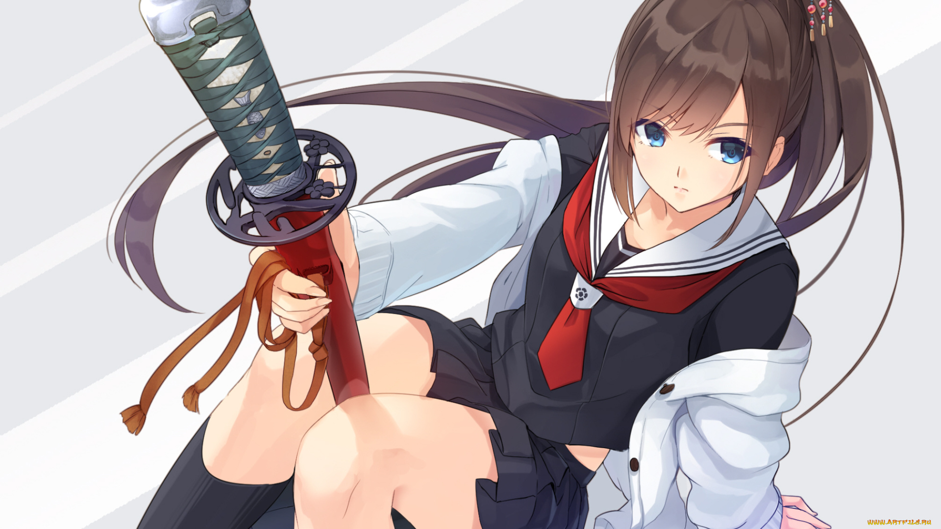 аниме, оружие, , техника, , технологии, девушка