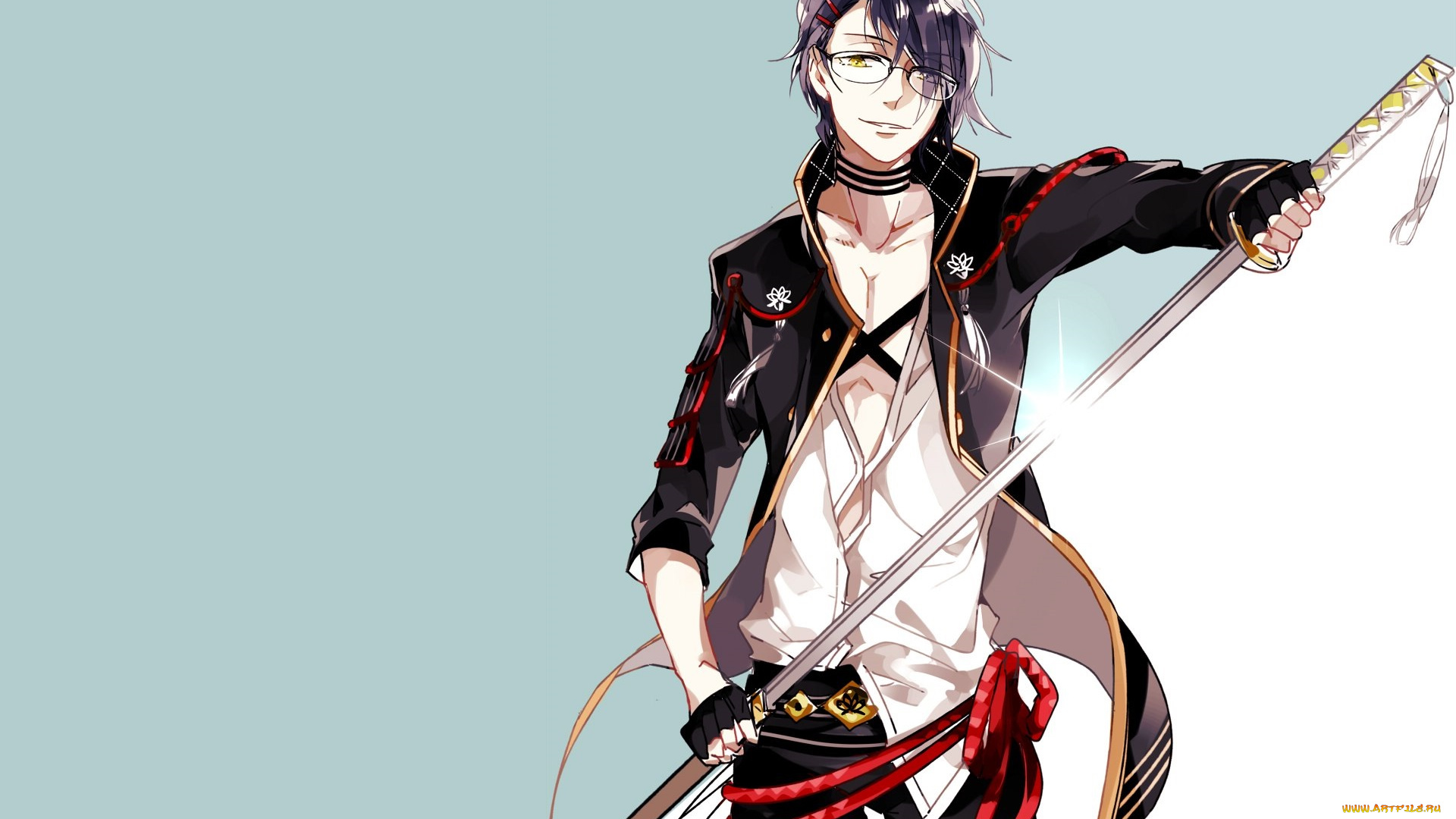 аниме, touken, ranbu, парень