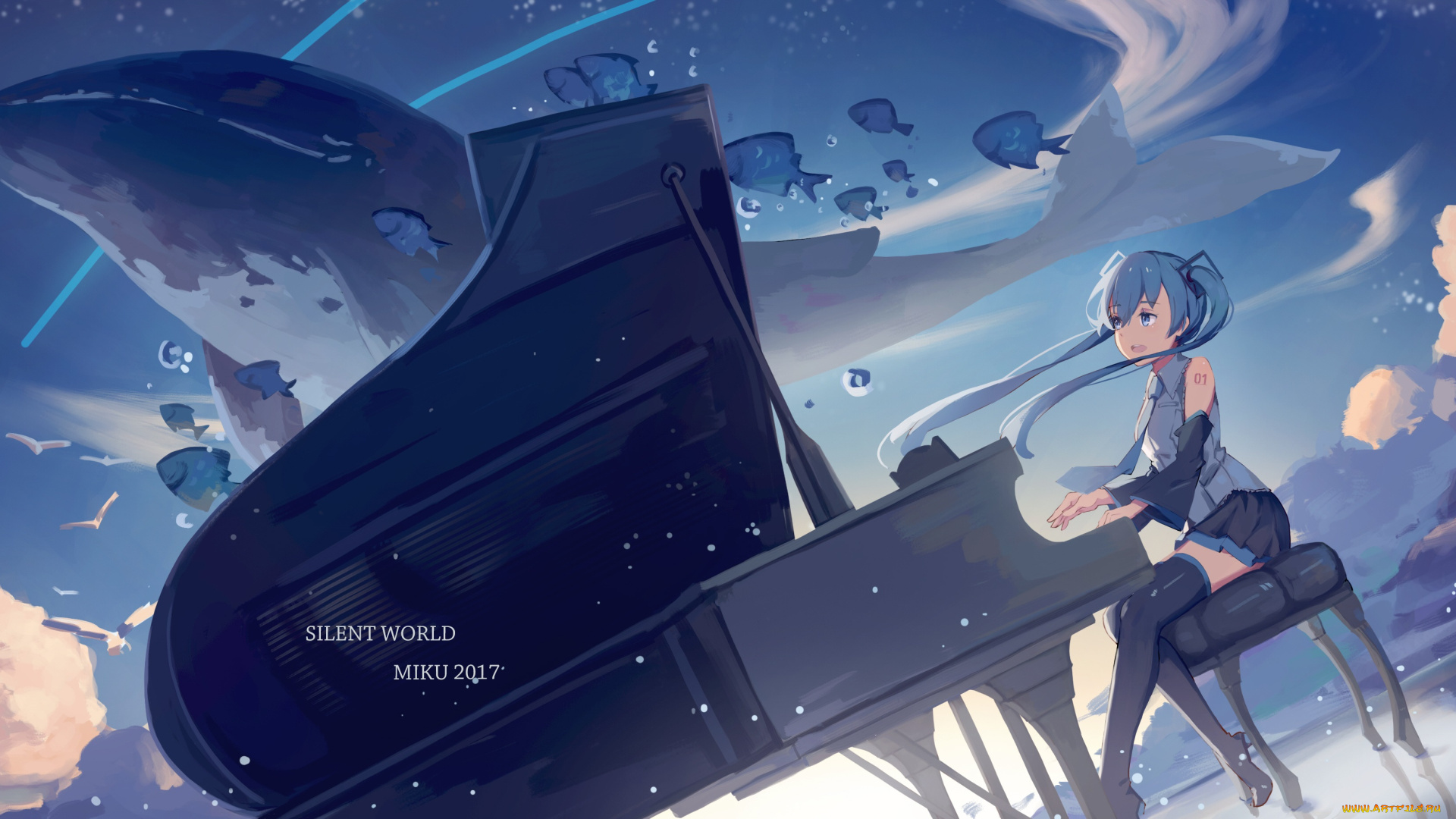 аниме, vocaloid, девушка