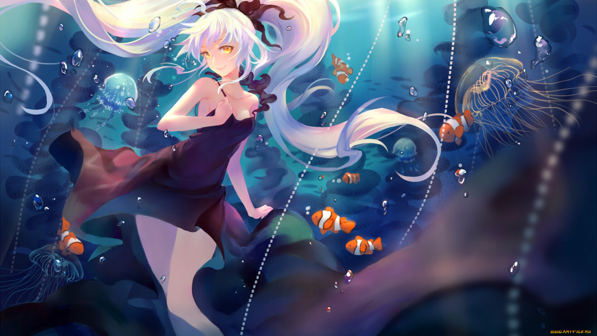 аниме, животные, , существа, девушка