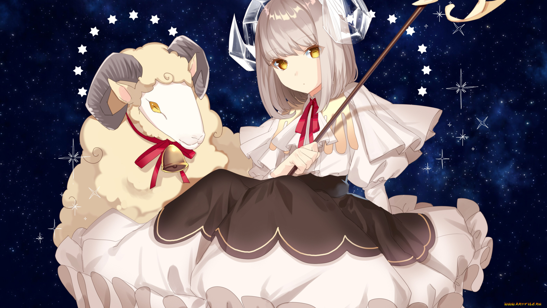 аниме, животные, , существа, девушка