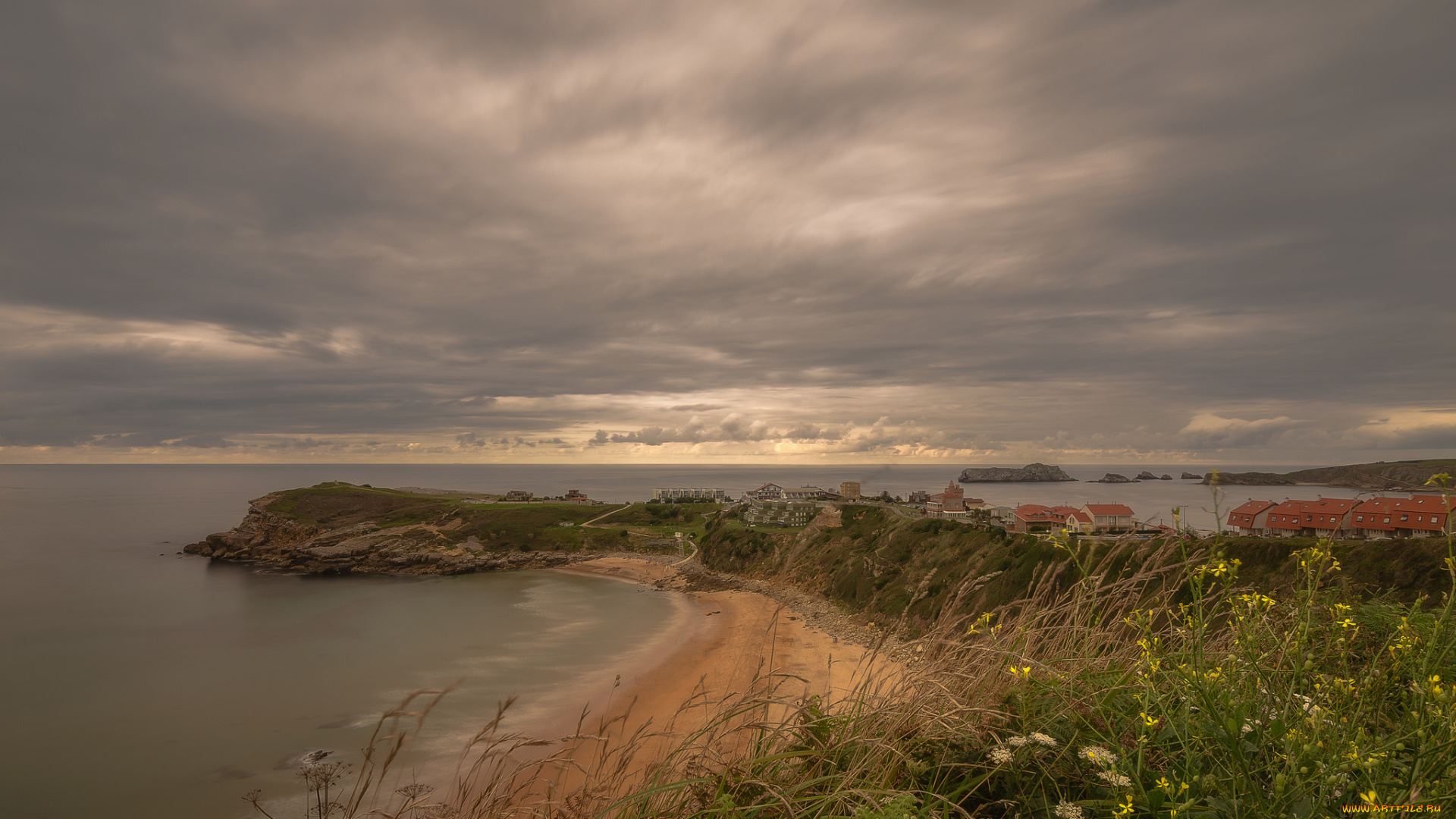 природа, побережье, простор