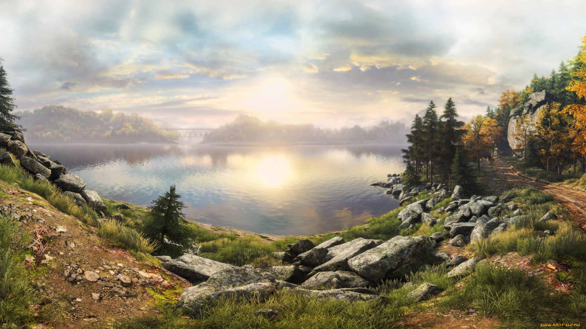 природа, реки, озера, простор