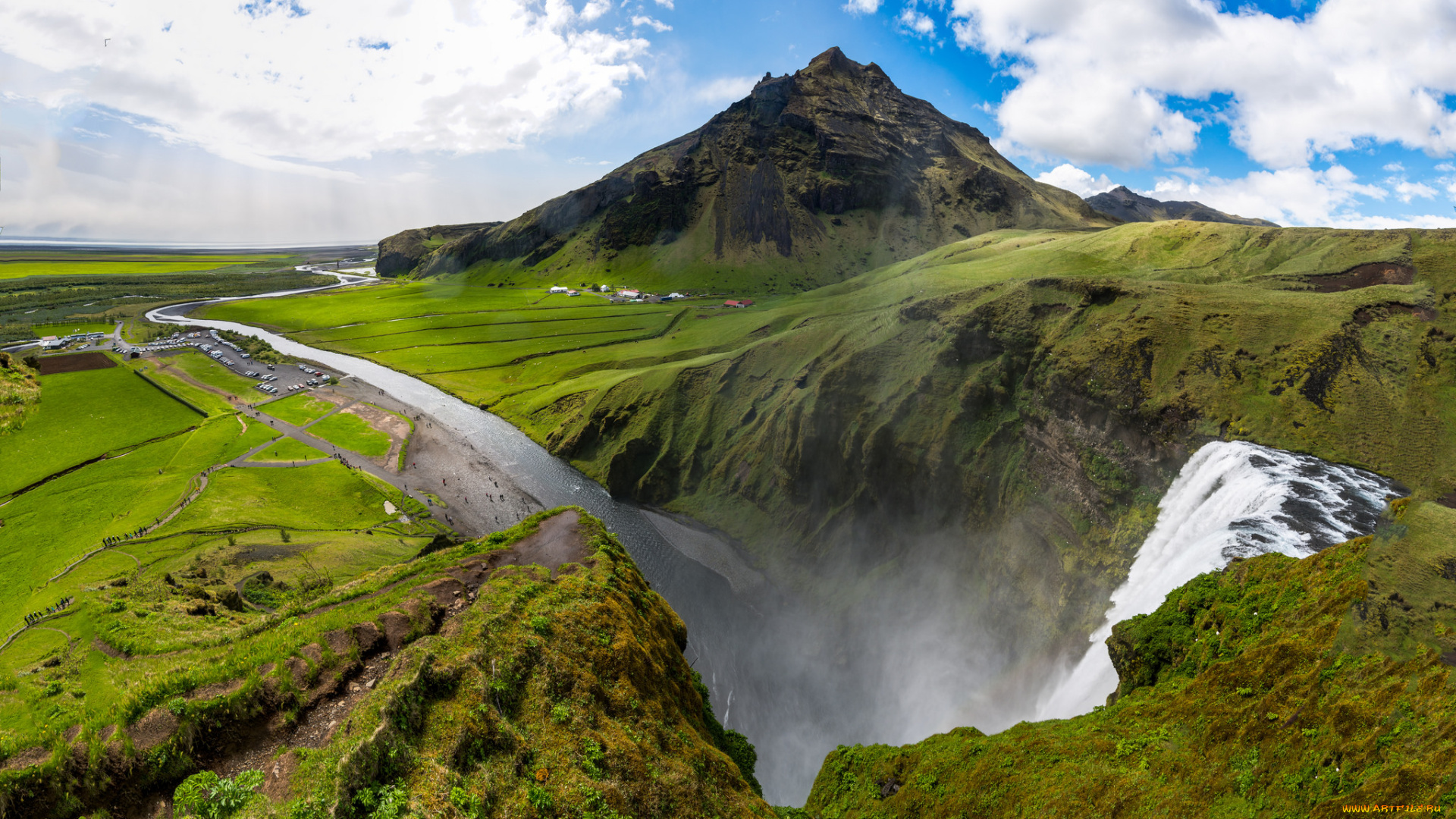 природа, водопады, простор