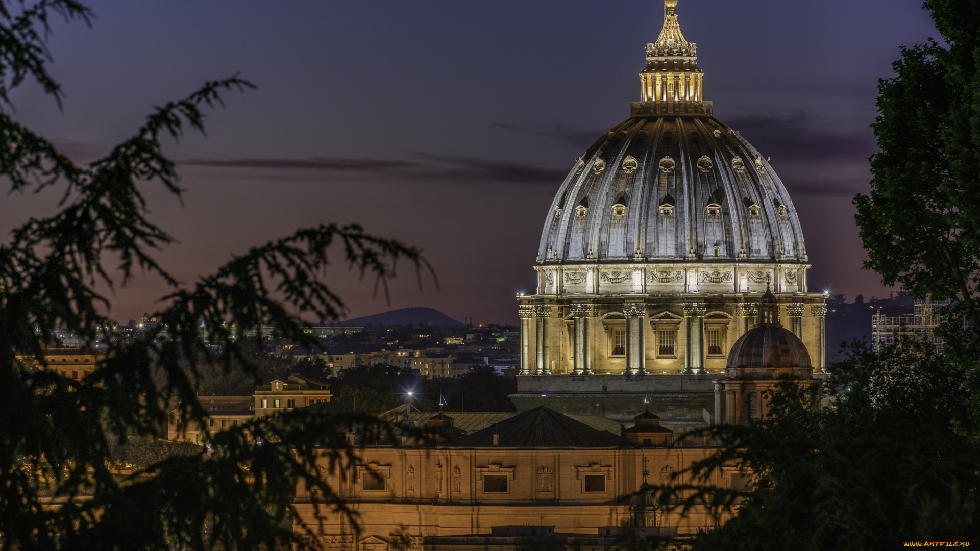 san, pietro, города, рим, , ватикан, , италия, лес, река