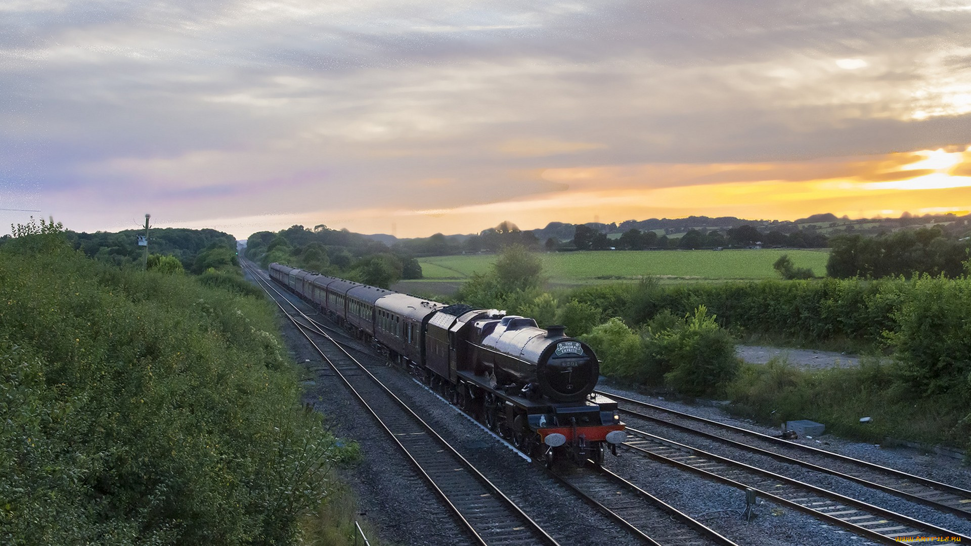 техника, паровозы, паровоз, рельсы