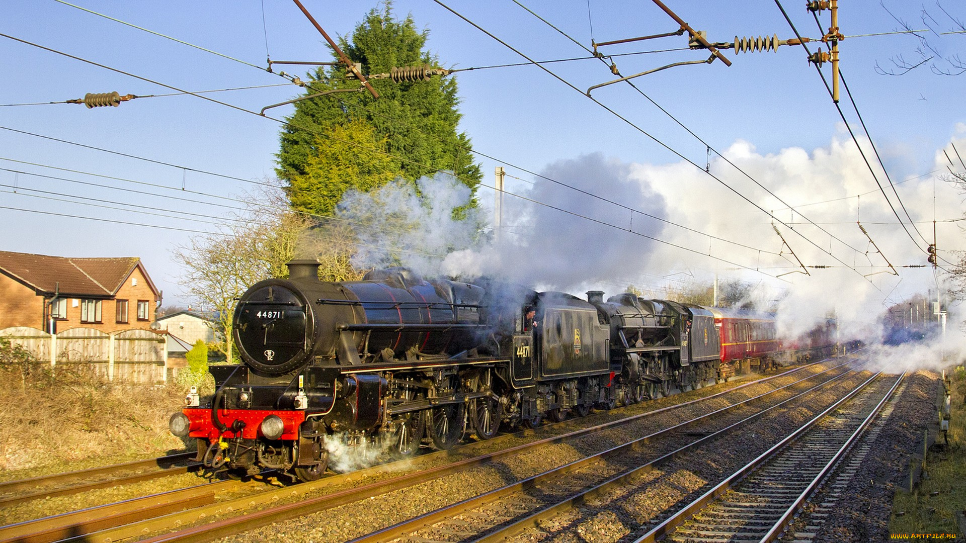 техника, паровозы, паровоз, рельсы