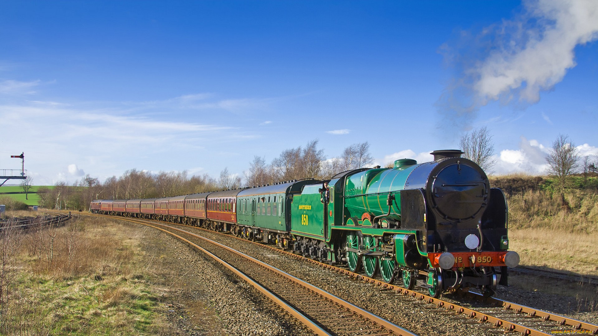 техника, паровозы, паровоз, рельсы